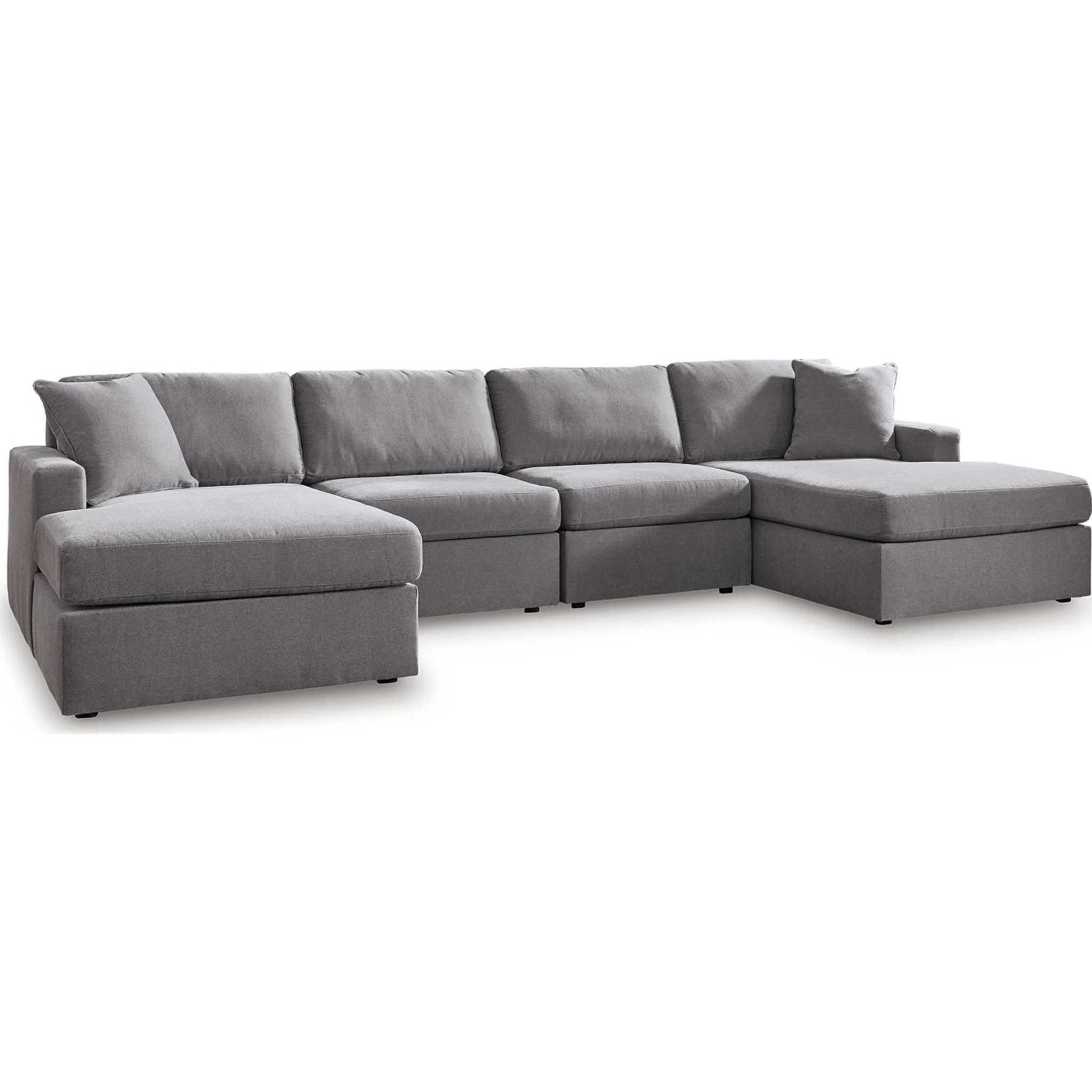 Modmax 4 Piece Modular Sectional with Double Chaise - Image 31