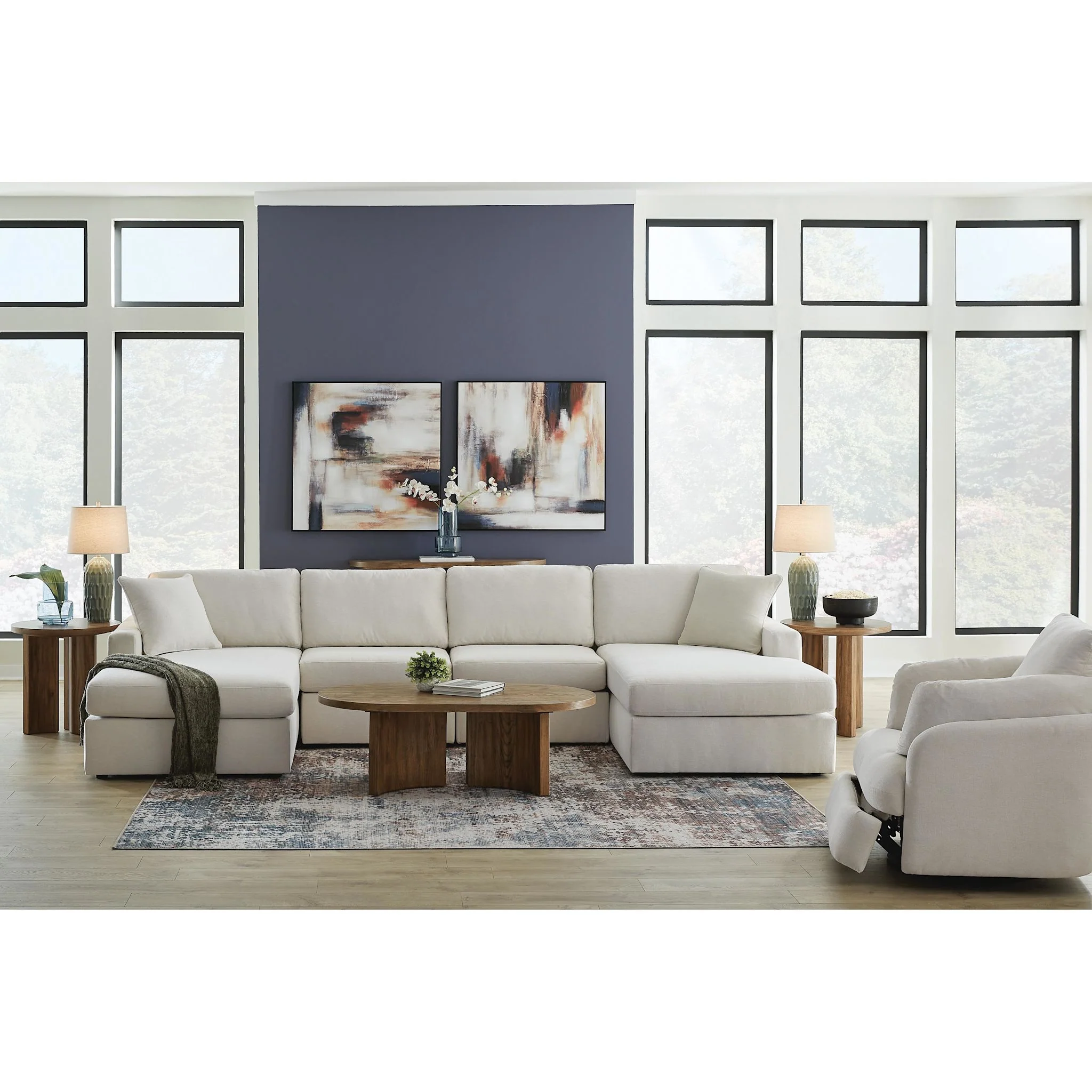 Modmax 4 Piece Modular Sectional with Double Chaise - Image 64