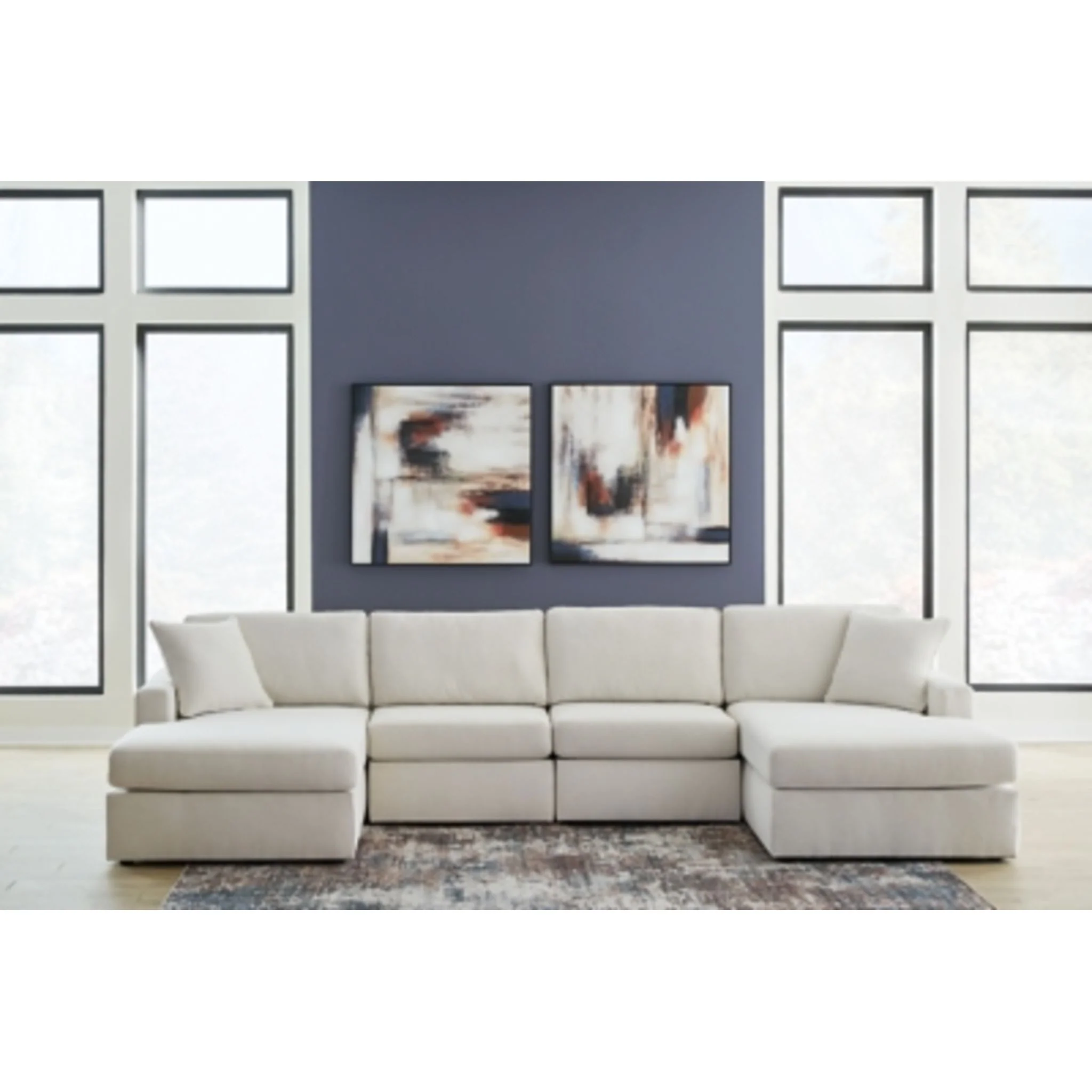 Modmax 4 Piece Modular Sectional with Double Chaise - Image 70