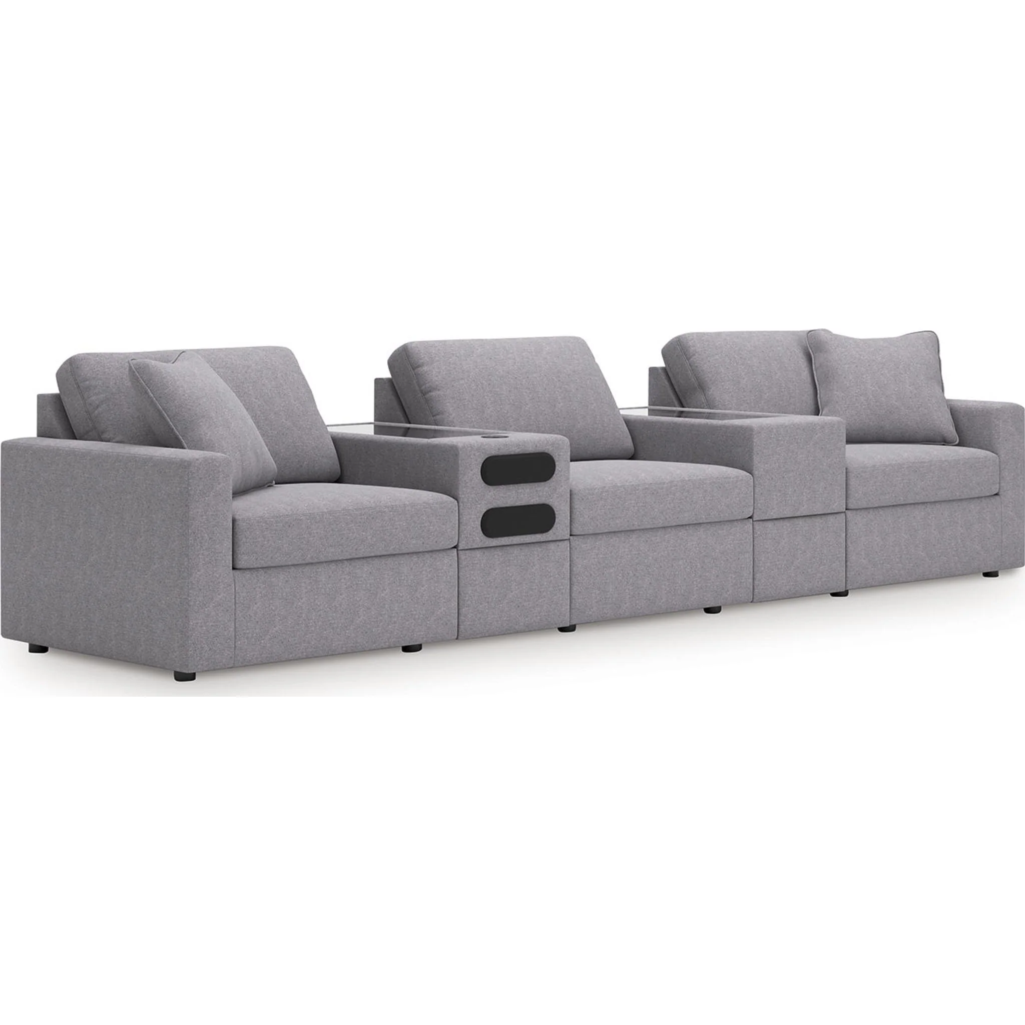 Modmax 5 Piece Modular Sectional with Audio and Storage Consoles - Image 163