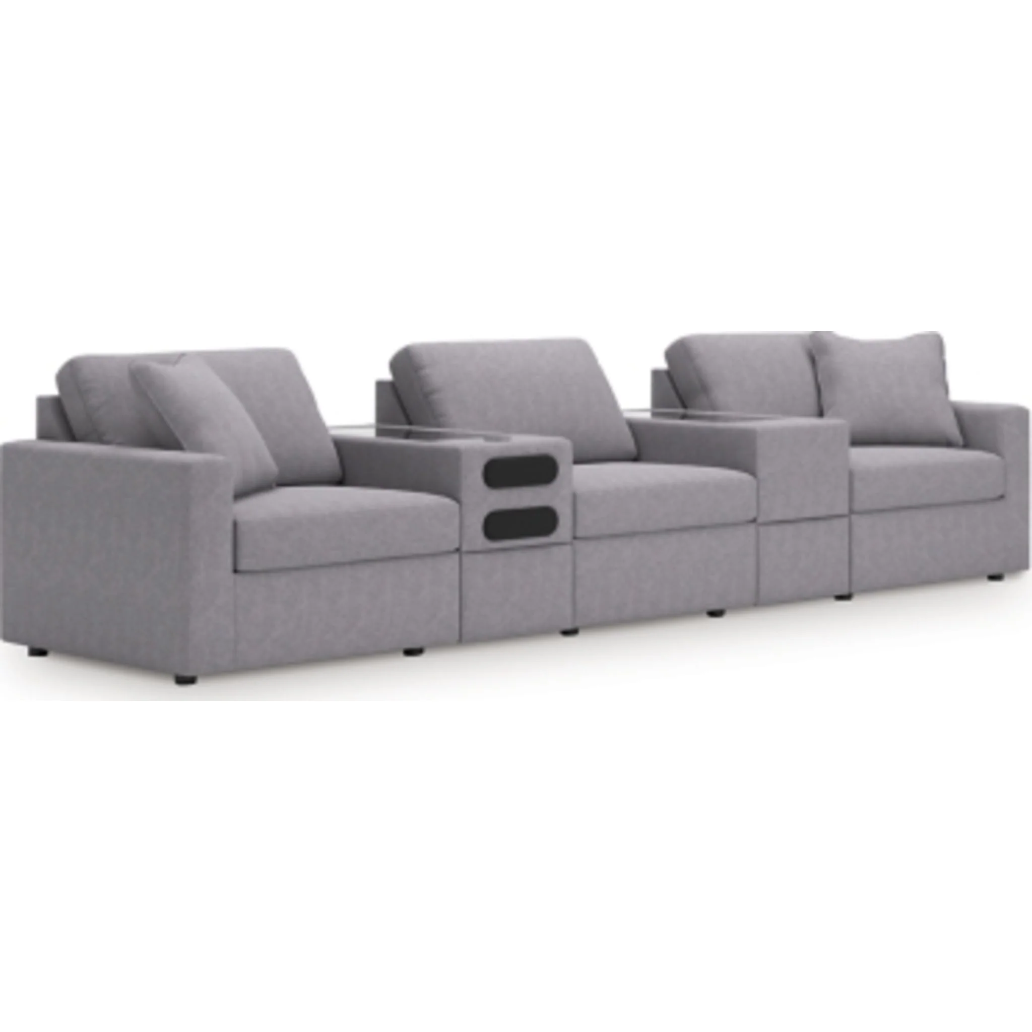 Modmax 5 Piece Modular Sectional with Audio and Storage Consoles - Image 178