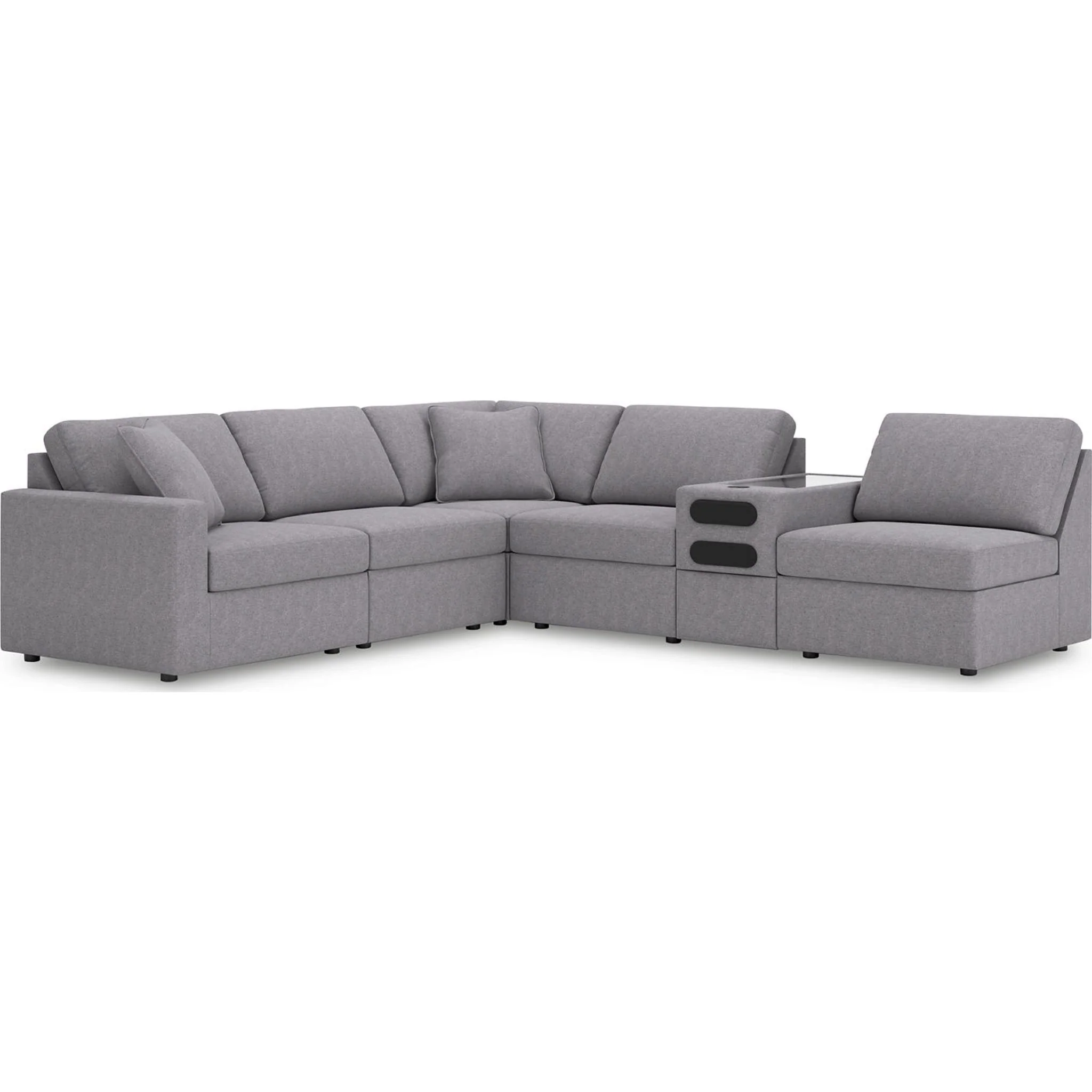 Modmax 6 Piece Modular Sectional with Audio Console - Image 66