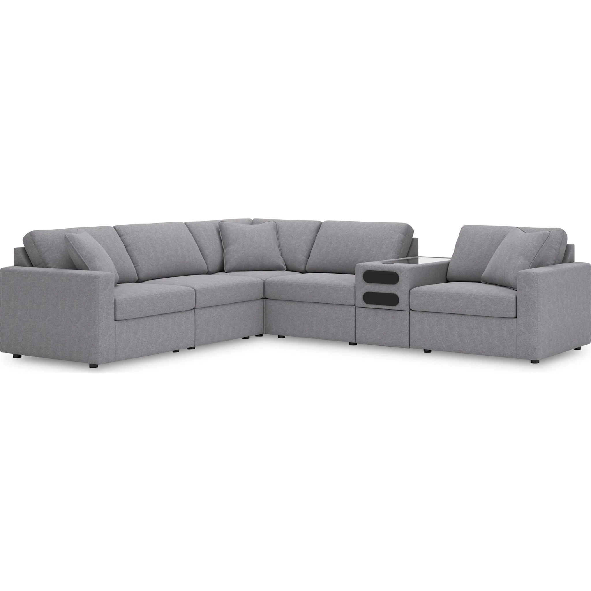 Modmax 6 Piece Modular Sectional with Audio Console - Image 63