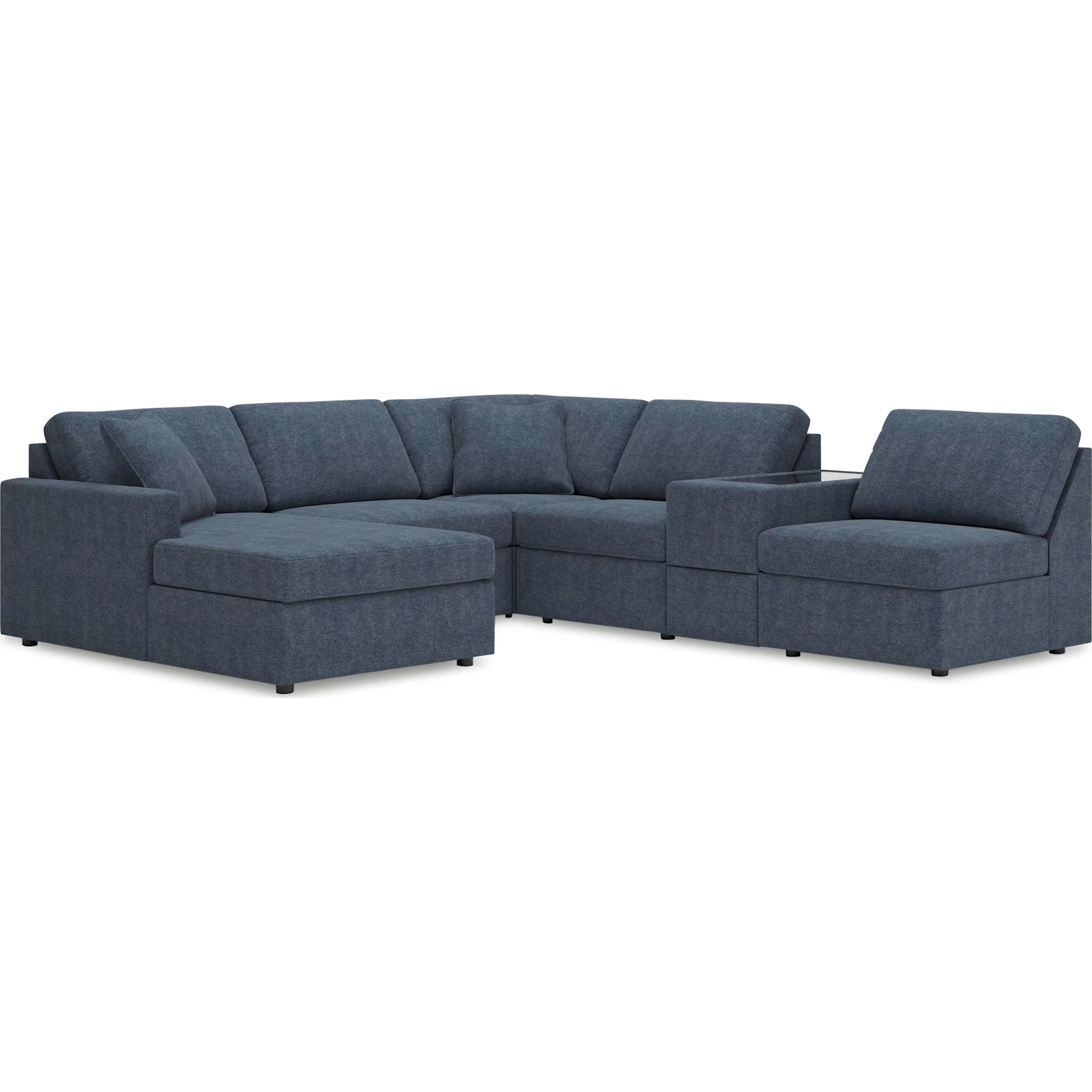 Modmax 6 Piece Modular Sectional with Chaise and Storage Console - Image 128