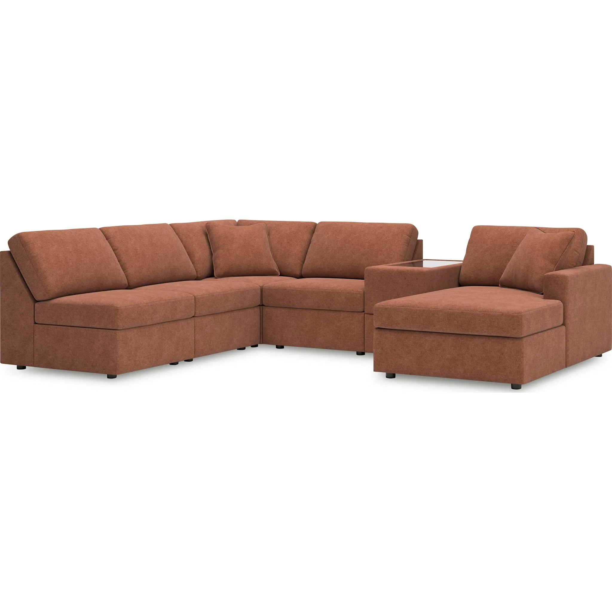 Modmax 6 Piece Modular Sectional with Chaise and Storage Console - Image 141