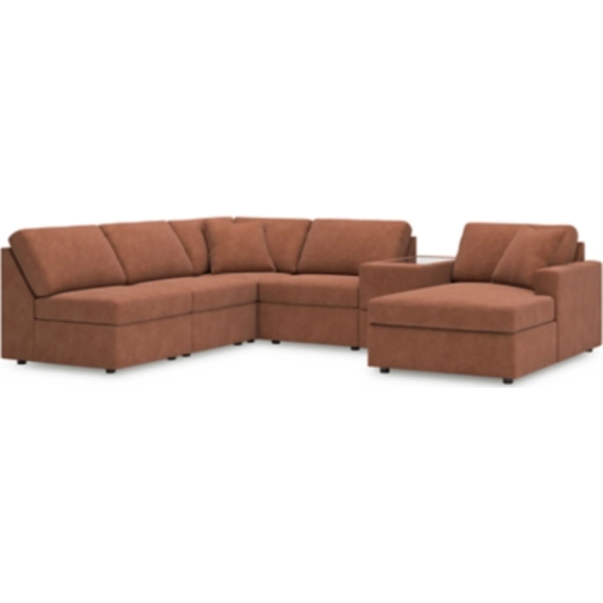 Modmax 6 Piece Modular Sectional with Chaise and Storage Console - Image 166