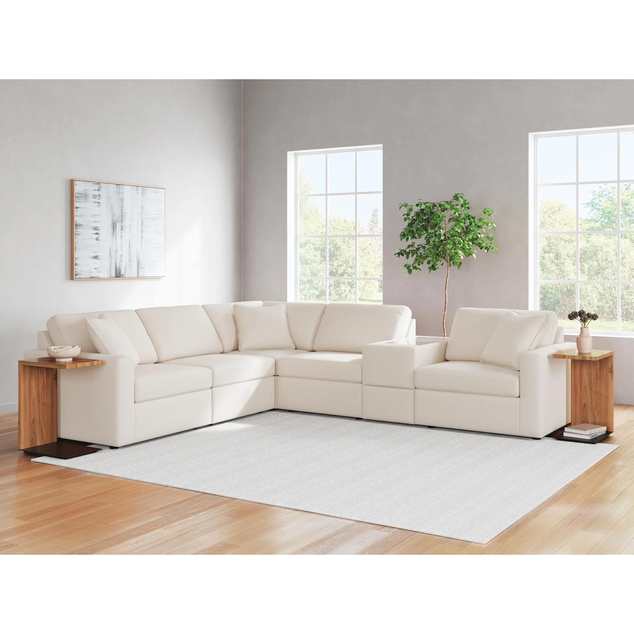 Modmax 6 Piece Modular Sectional with Storage Console - Image 15