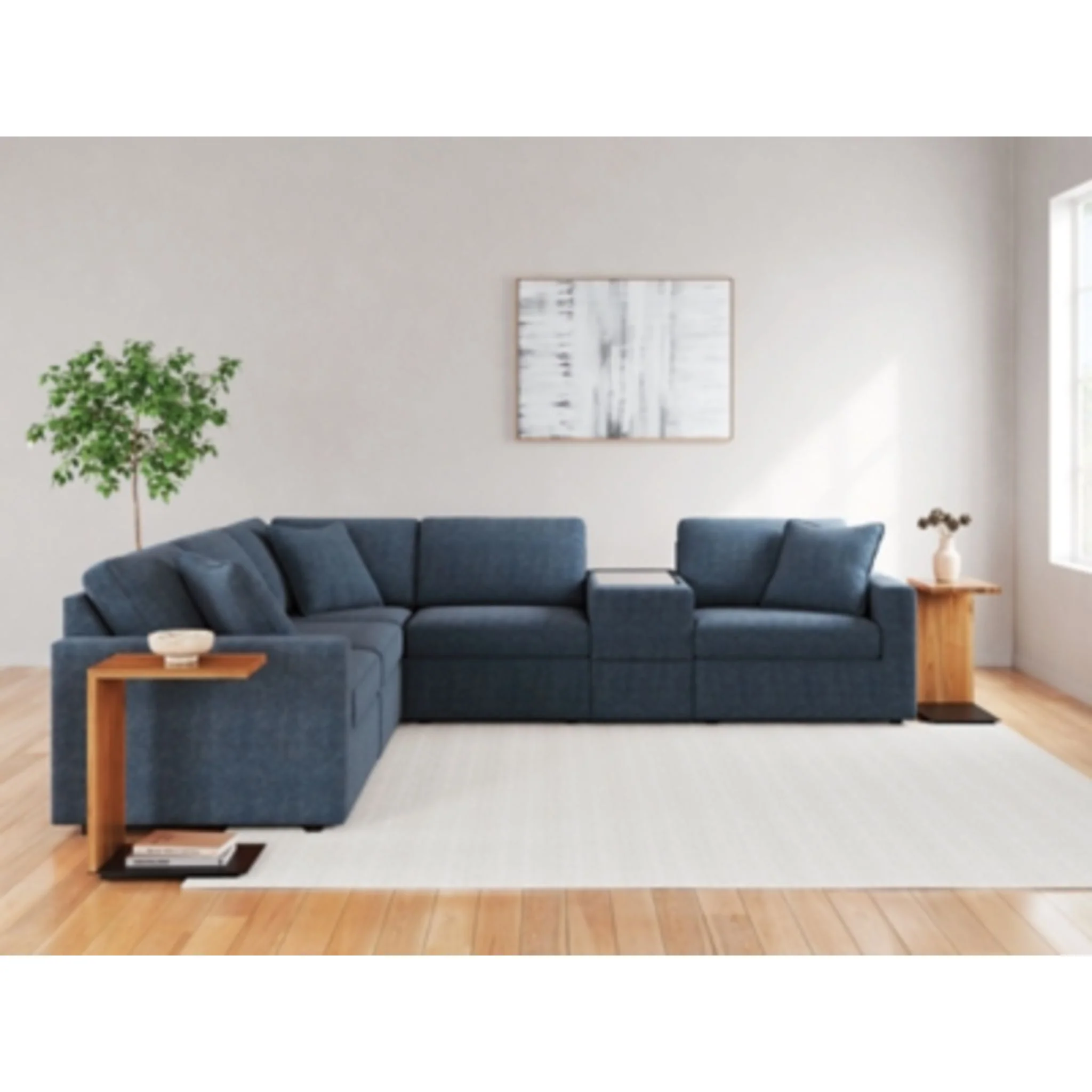 Modmax 6 Piece Modular Sectional with Storage Console - Image 41