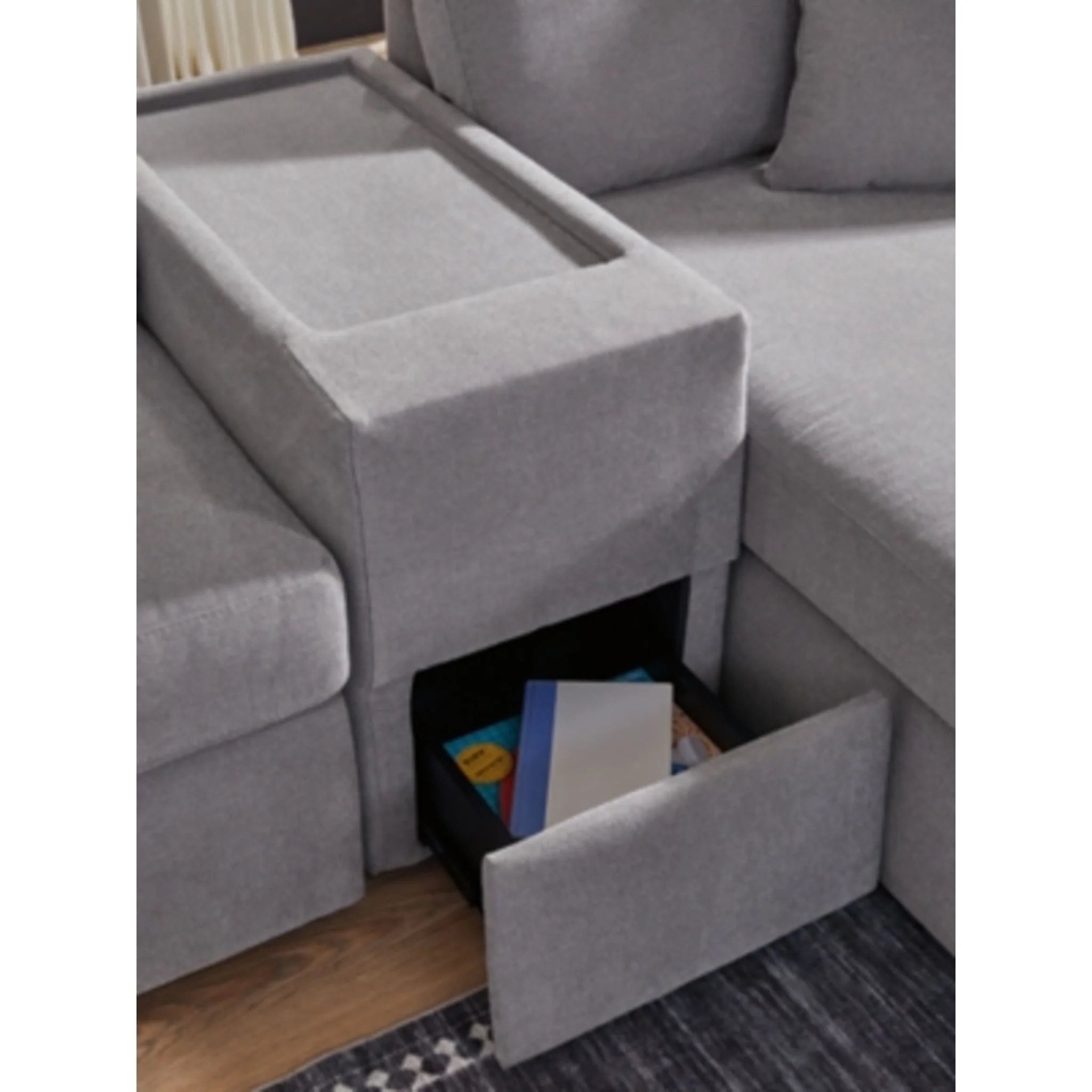 Modmax 6 Piece Modular Sectional with Storage Console - Image 78