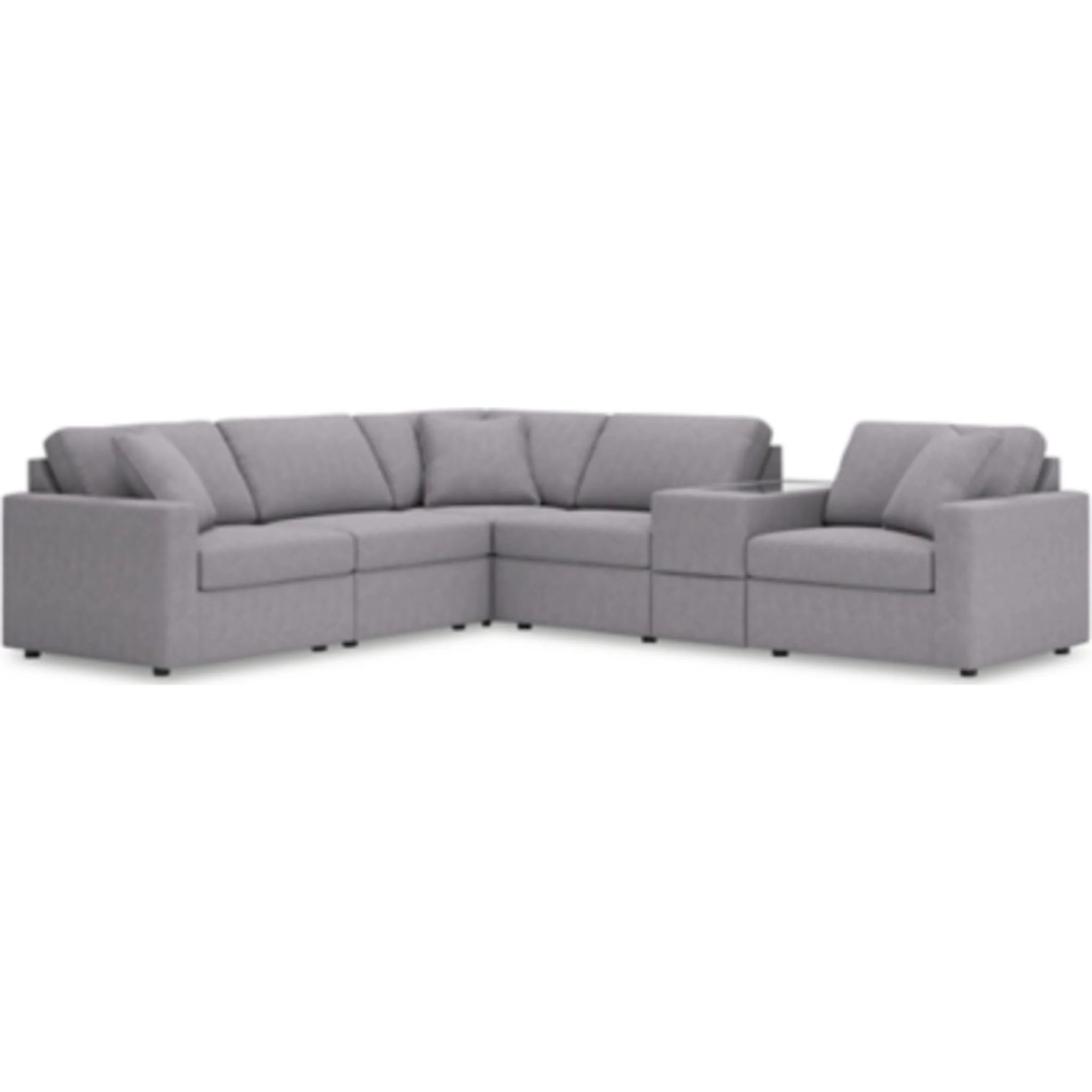 Modmax 6 Piece Modular Sectional with Storage Console - Image 86