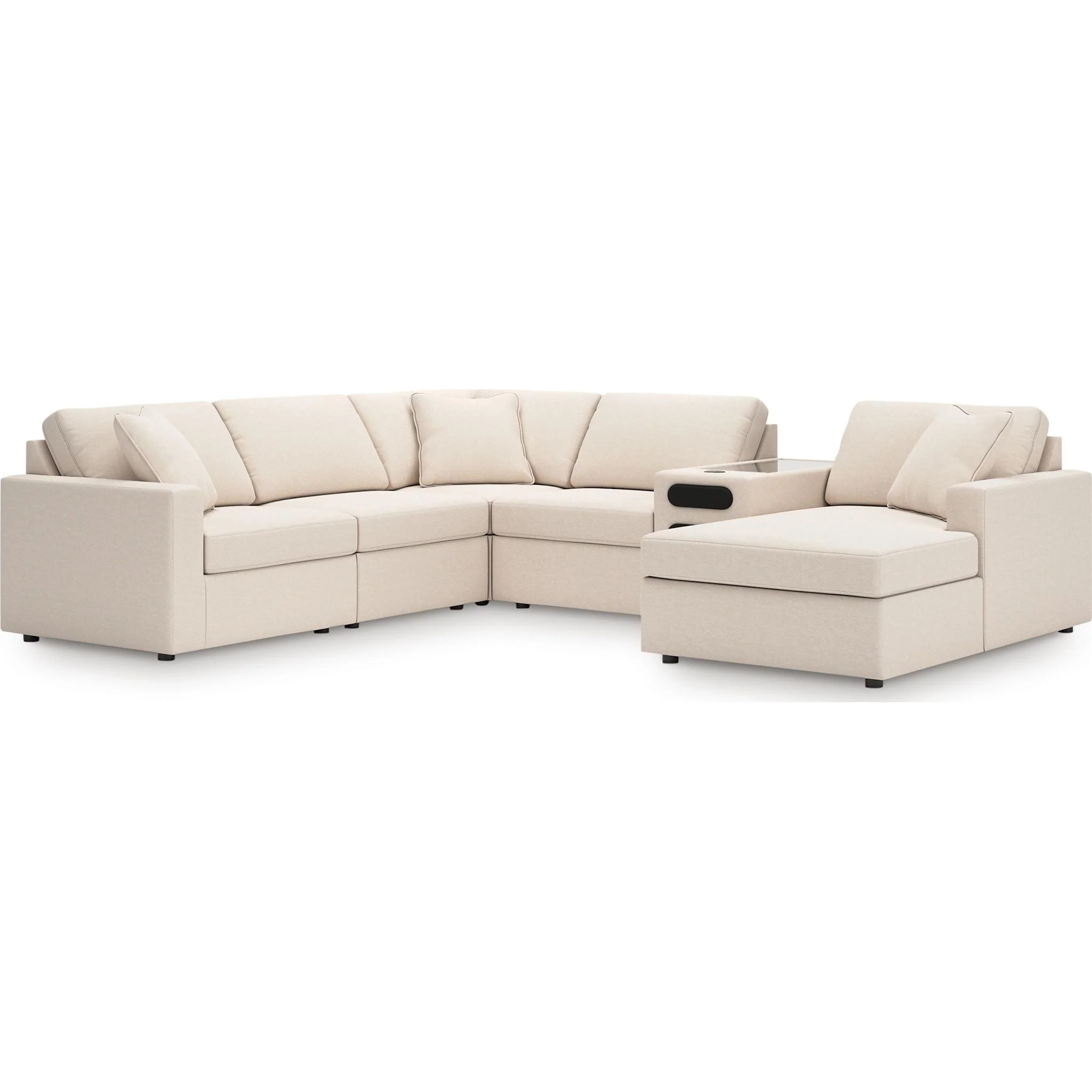 Modmax 6 Piece Sectional with Chaise and Audio System