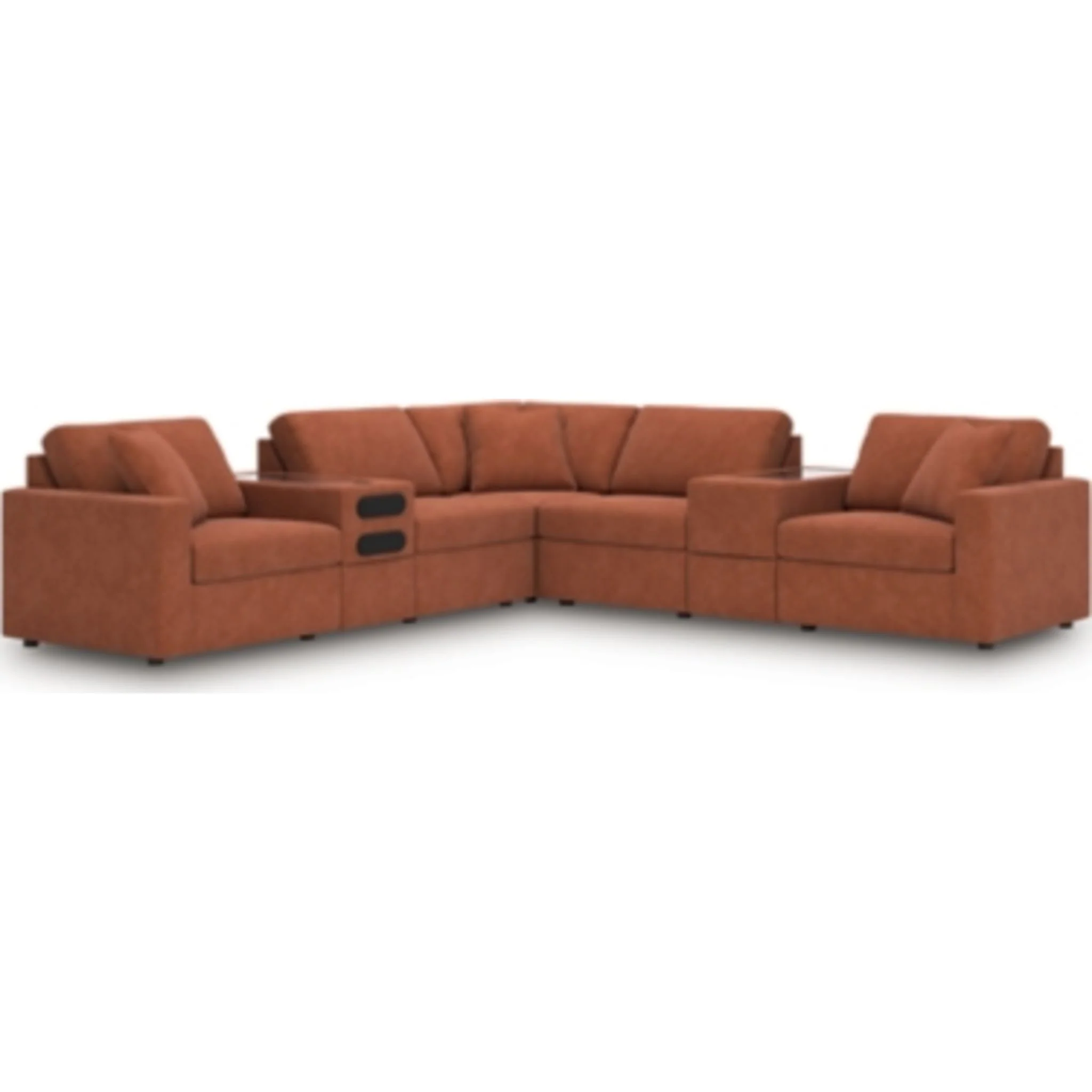 Modmax 7 Piece Modular Sectional with Audio and Storage Consoles - Image 19