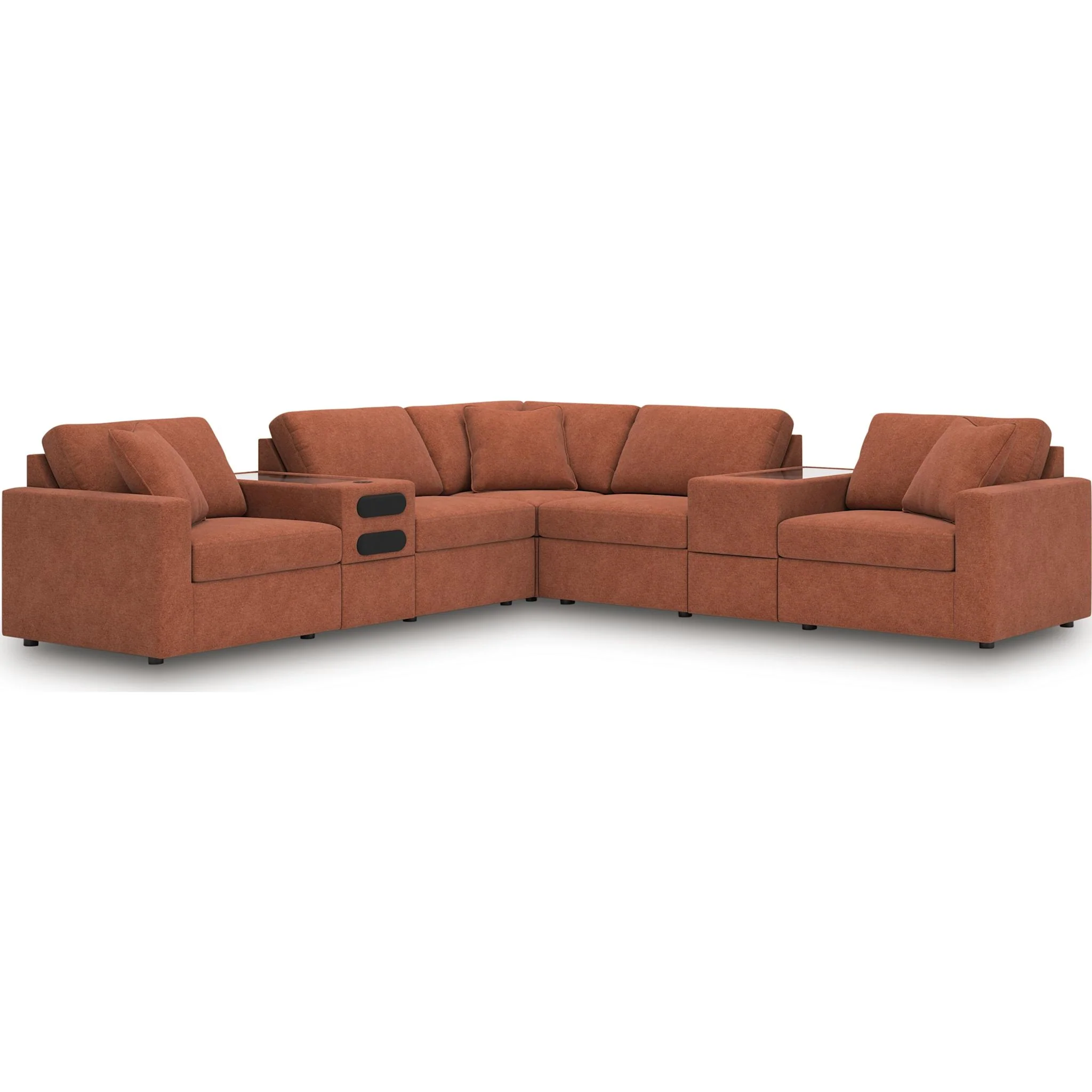 Modmax 7 Piece Modular Sectional with Audio and Storage Consoles - Image 20