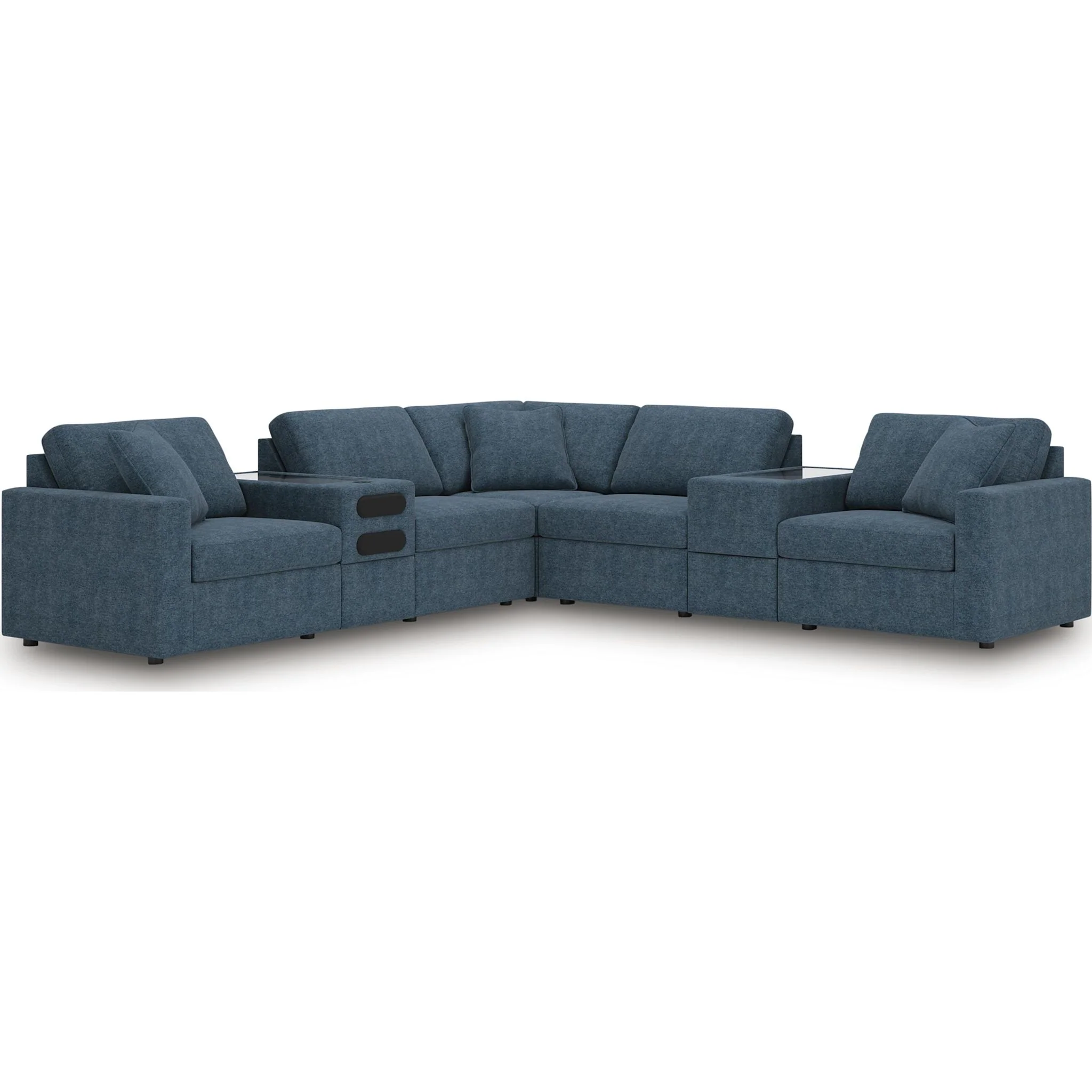 Modmax 7 Piece Modular Sectional with Audio and Storage Consoles - Image 9