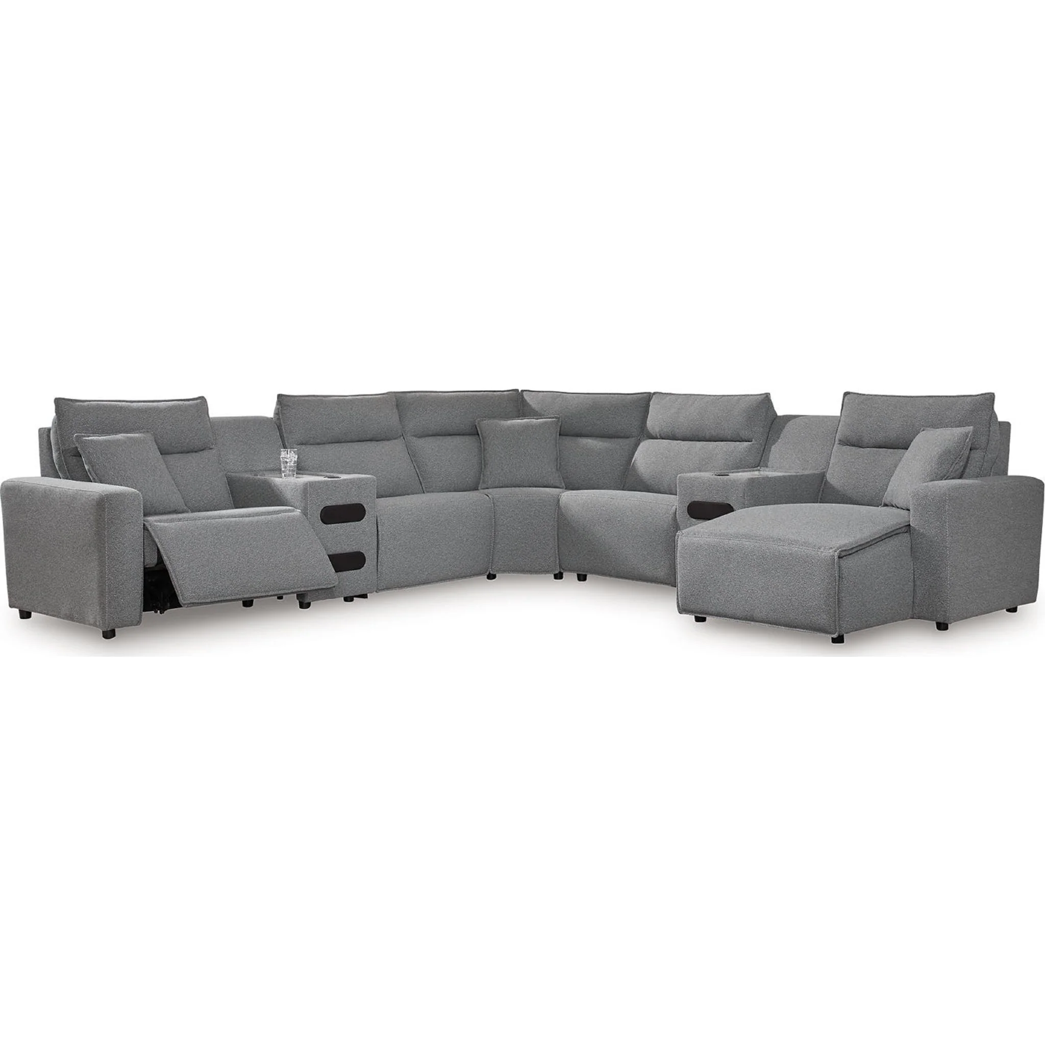 Modmax II 7 Piece Modular Power Reclining Sectional with Chaise