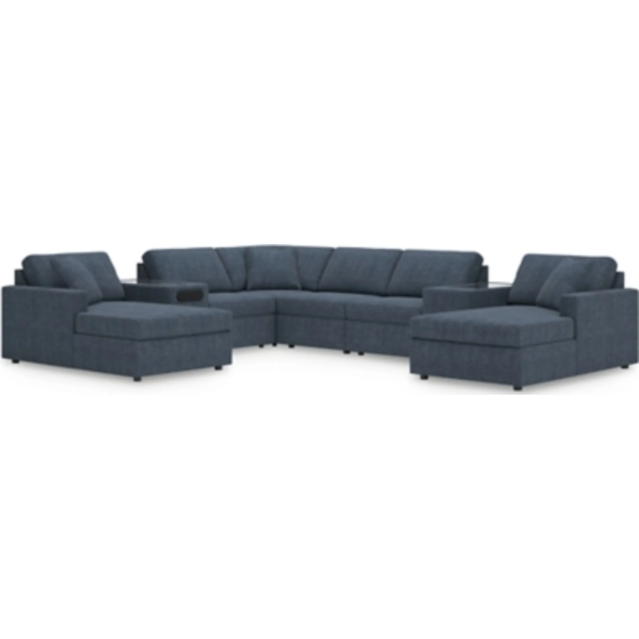 Modmax 8 Piece Modular Double Chaise Sectional with Audio and Storage Consoles - Image 101