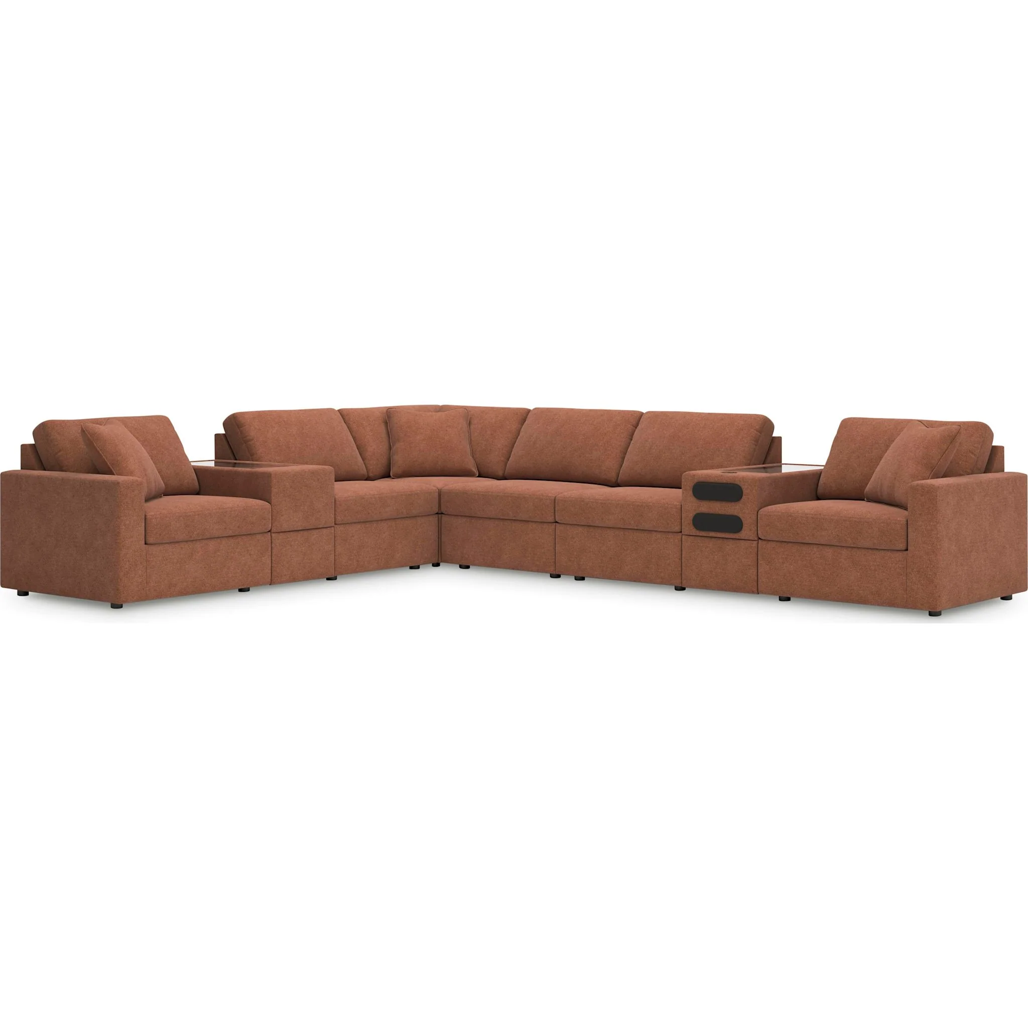 Modmax 8 Piece Modular Sectional with Audio and Storage Consoles - Image 111