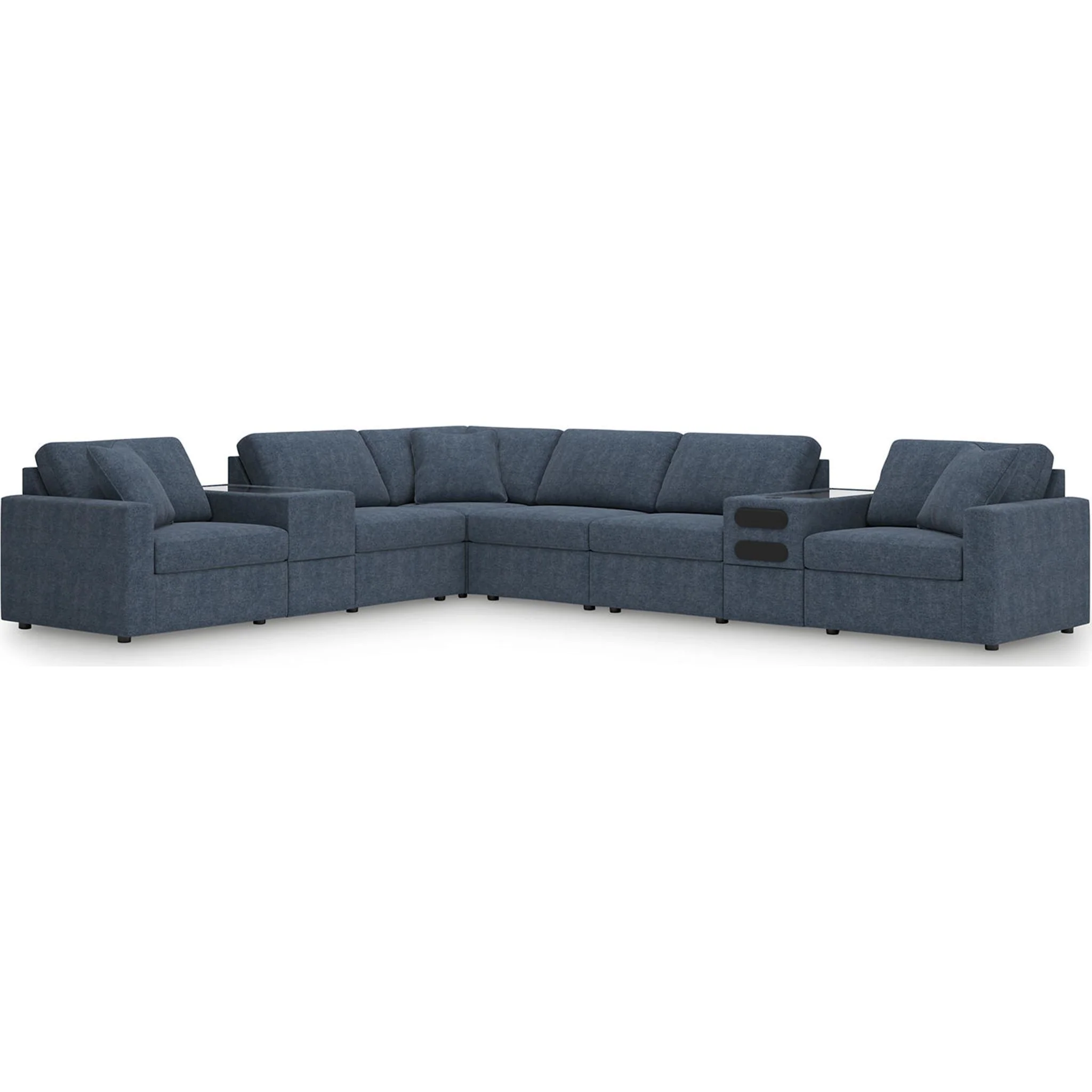Modmax 8 Piece Modular Sectional with Audio and Storage Consoles - Image 30