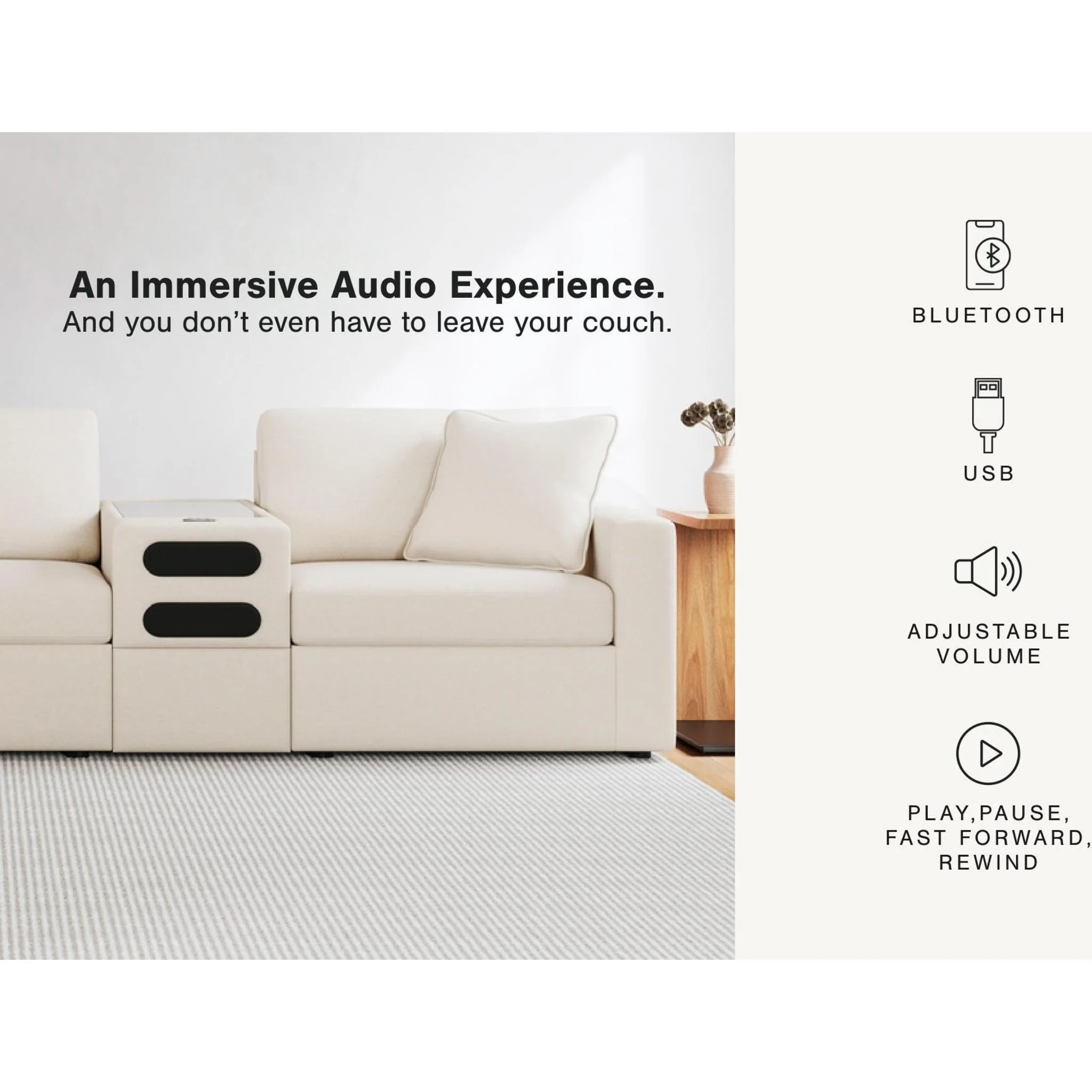 Modmax 8 Piece Modular Sectional with Audio Consoles - Image 123