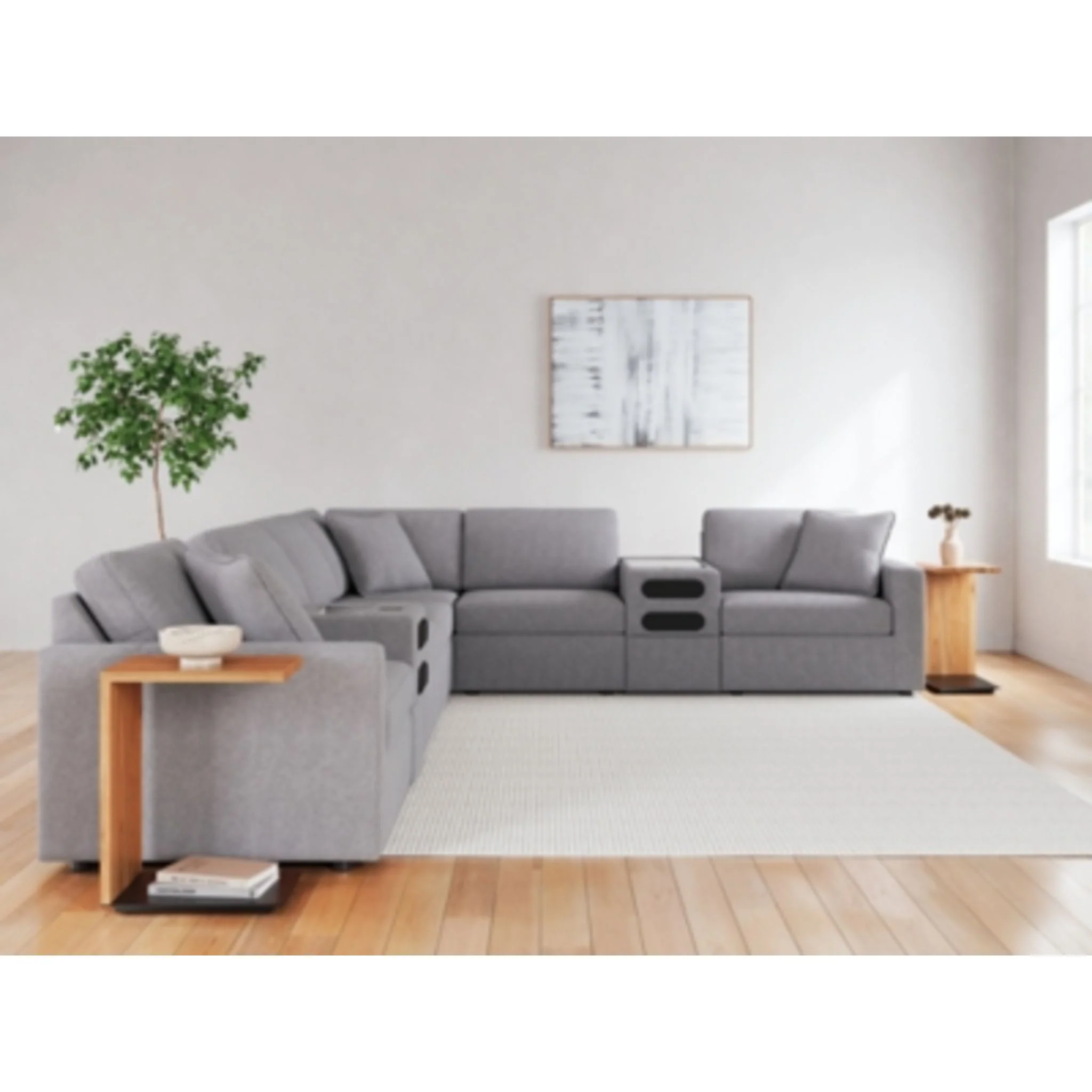 Modmax 8 Piece Modular Sectional with Audio Consoles - Image 3
