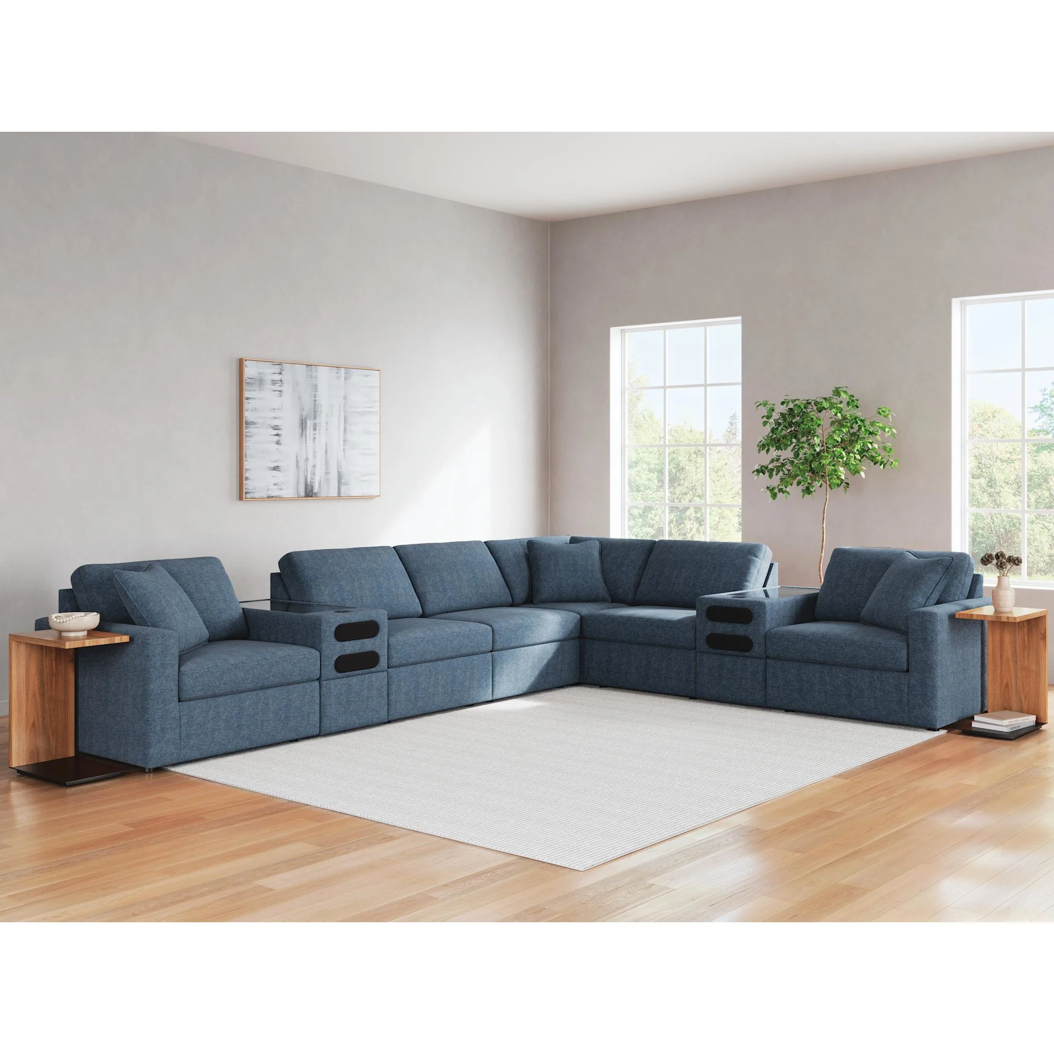 Modmax 8 Piece Modular Sectional with Audio Consoles - Image 69