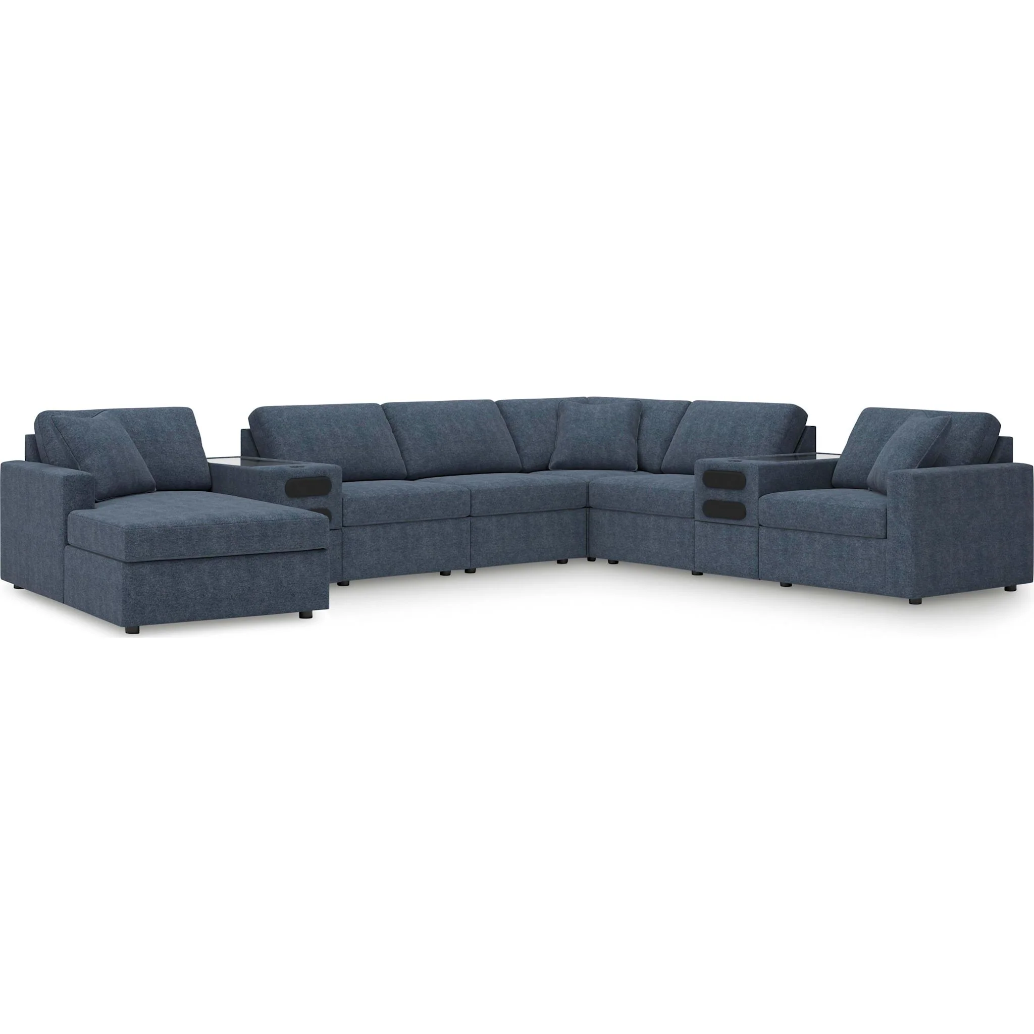 Modmax 8 Piece Modular Sectional with Chaise and Audio Consoles - Image 223