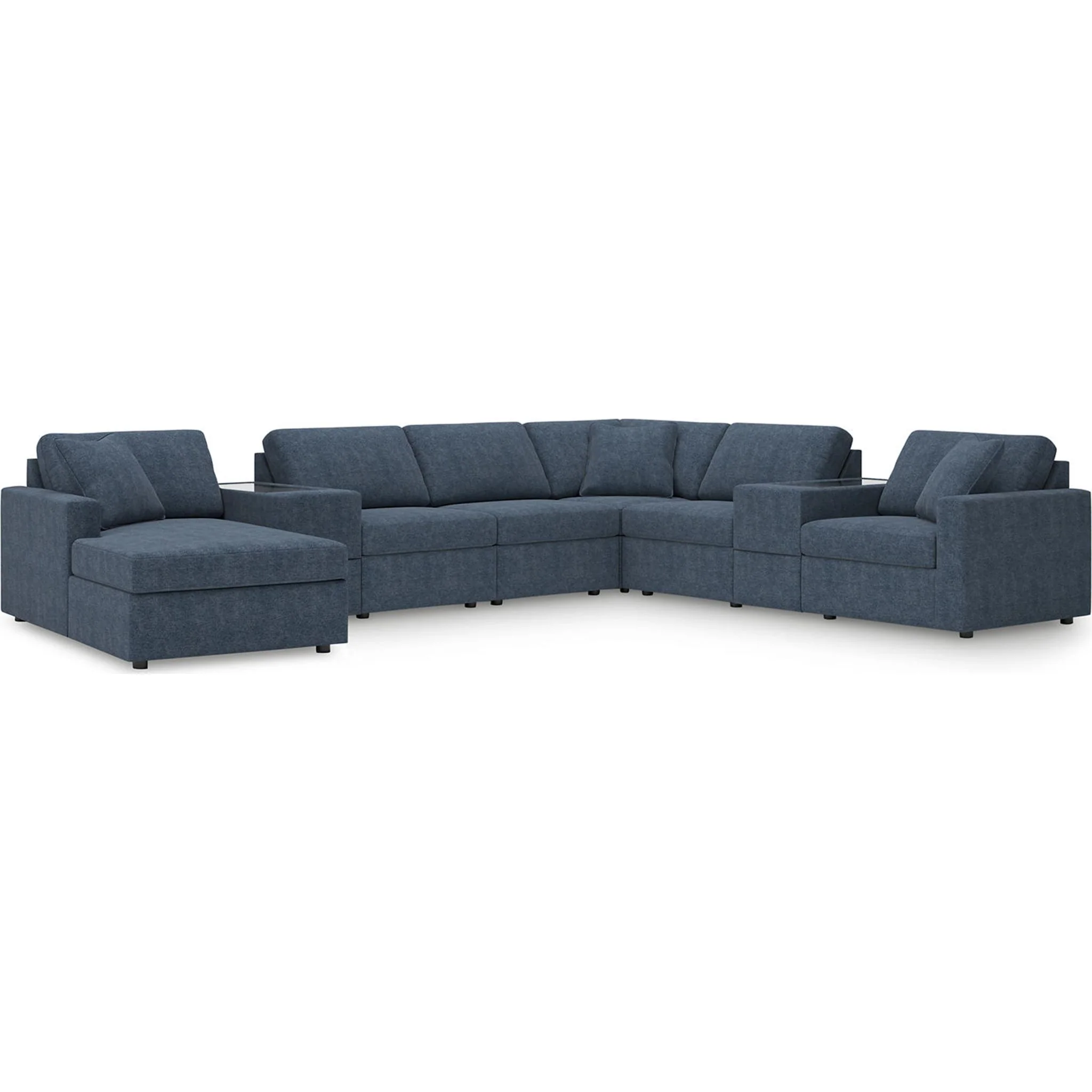 Modmax 8 Piece Modular Sectional with Chaise and Storage Consoles - Image 152