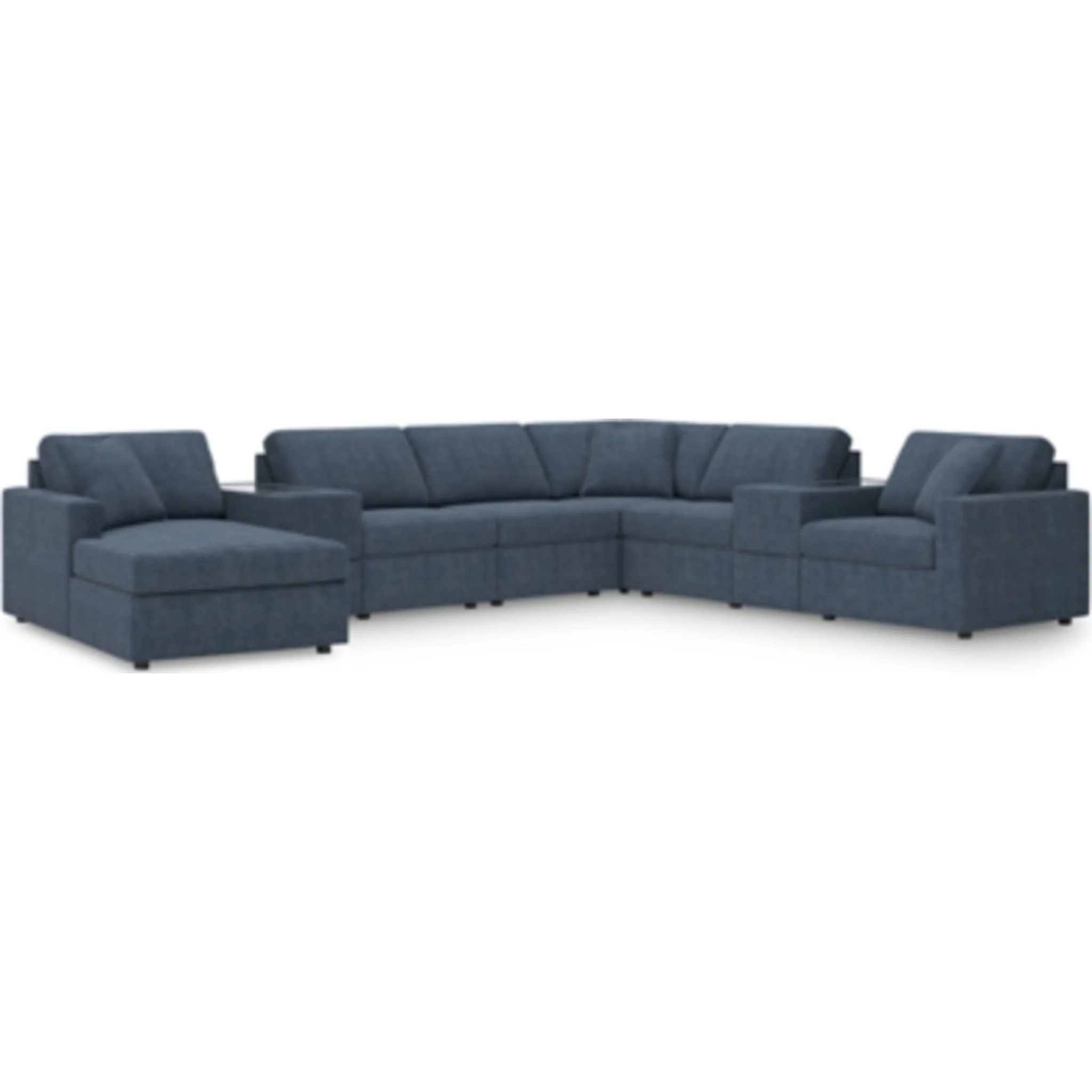 Modmax 8 Piece Modular Sectional with Chaise and Storage Consoles - Image 167