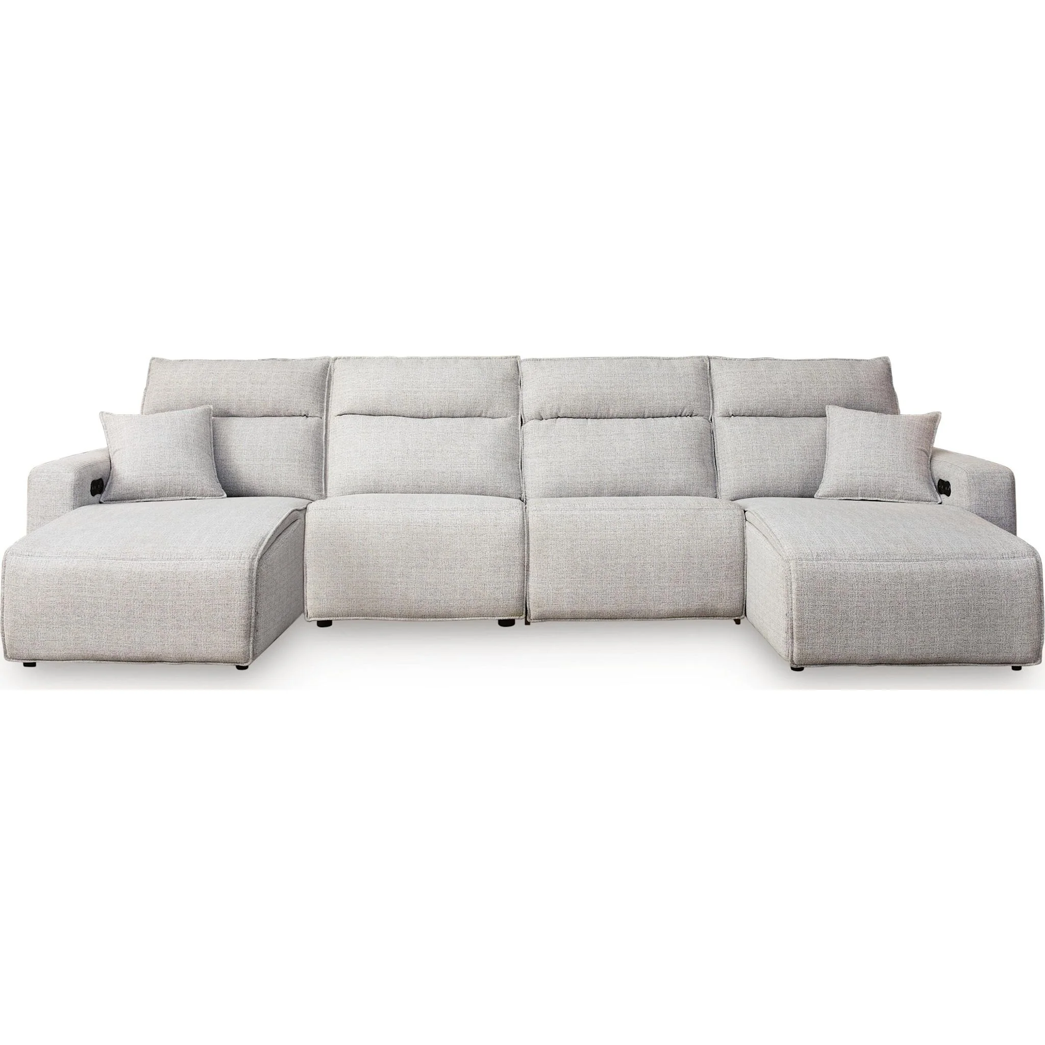 Modmax II 4 Piece Modular Reclining Sectional with Double Chaise - Image 9