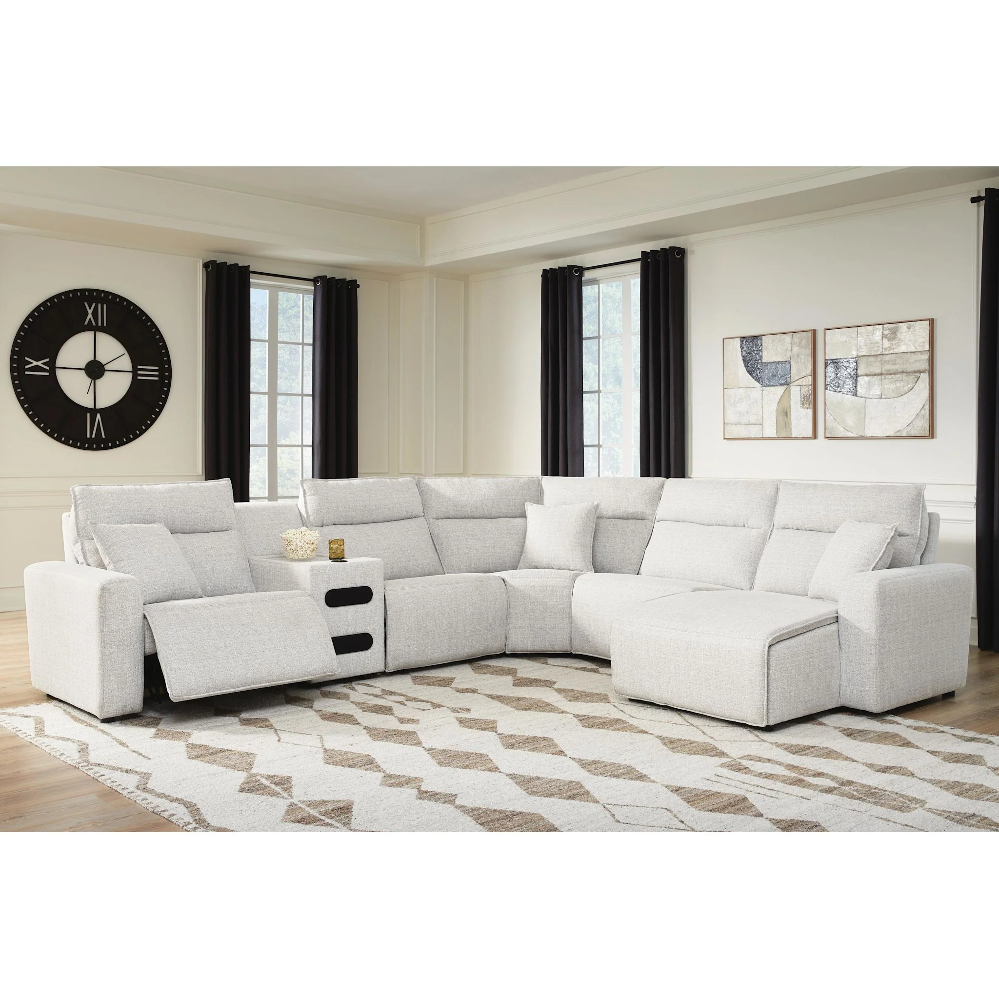Modmax II 6 Piece Modular Reclining Sectional with Audio Console - Image 14