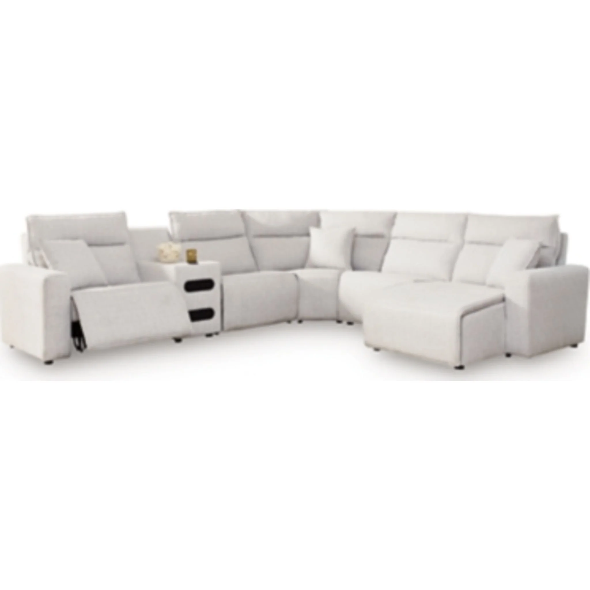 Modmax II 6 Piece Modular Reclining Sectional with Audio Console - Image 16
