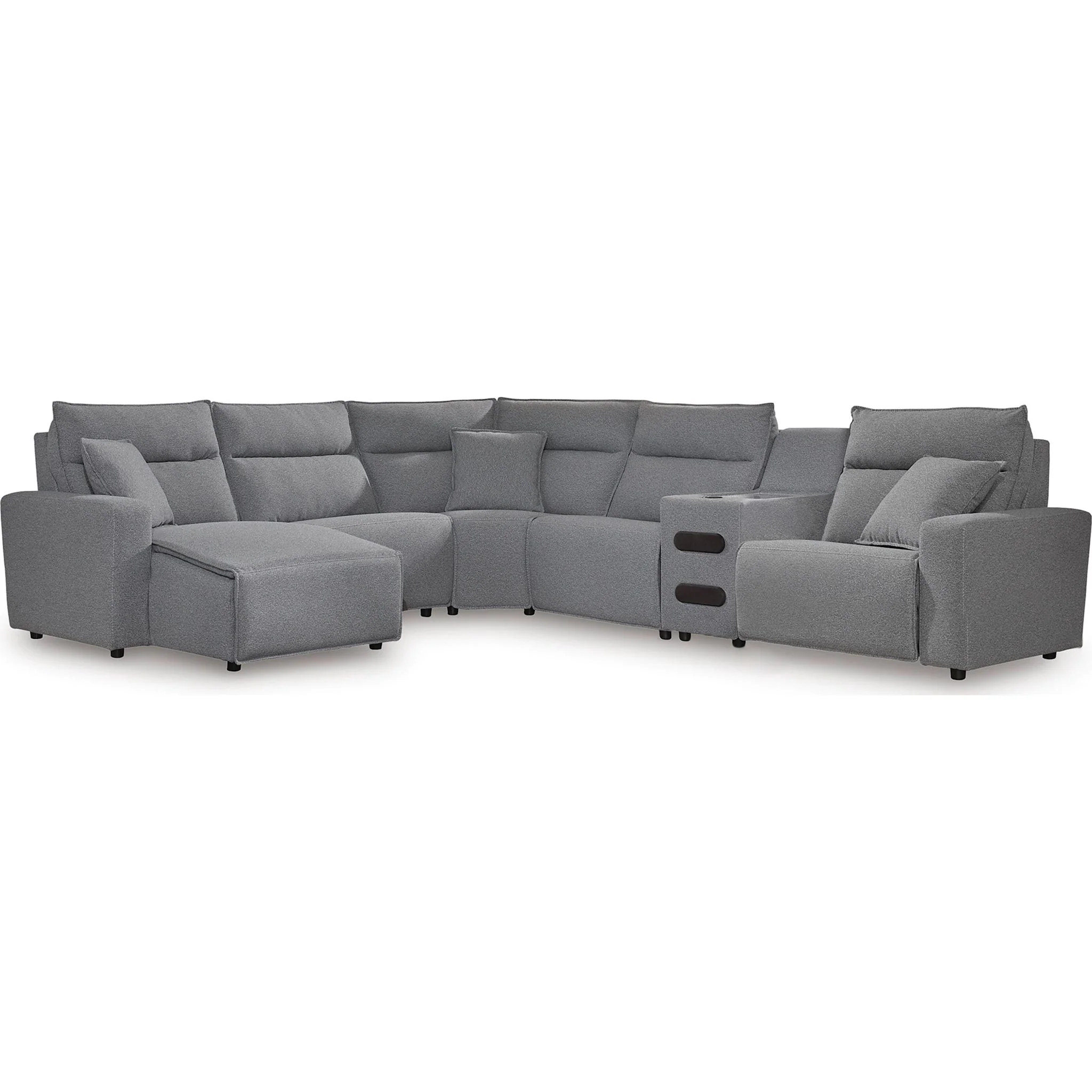Modmax II 6 Piece Modular Reclining Sectional with Audio Console - Image 33
