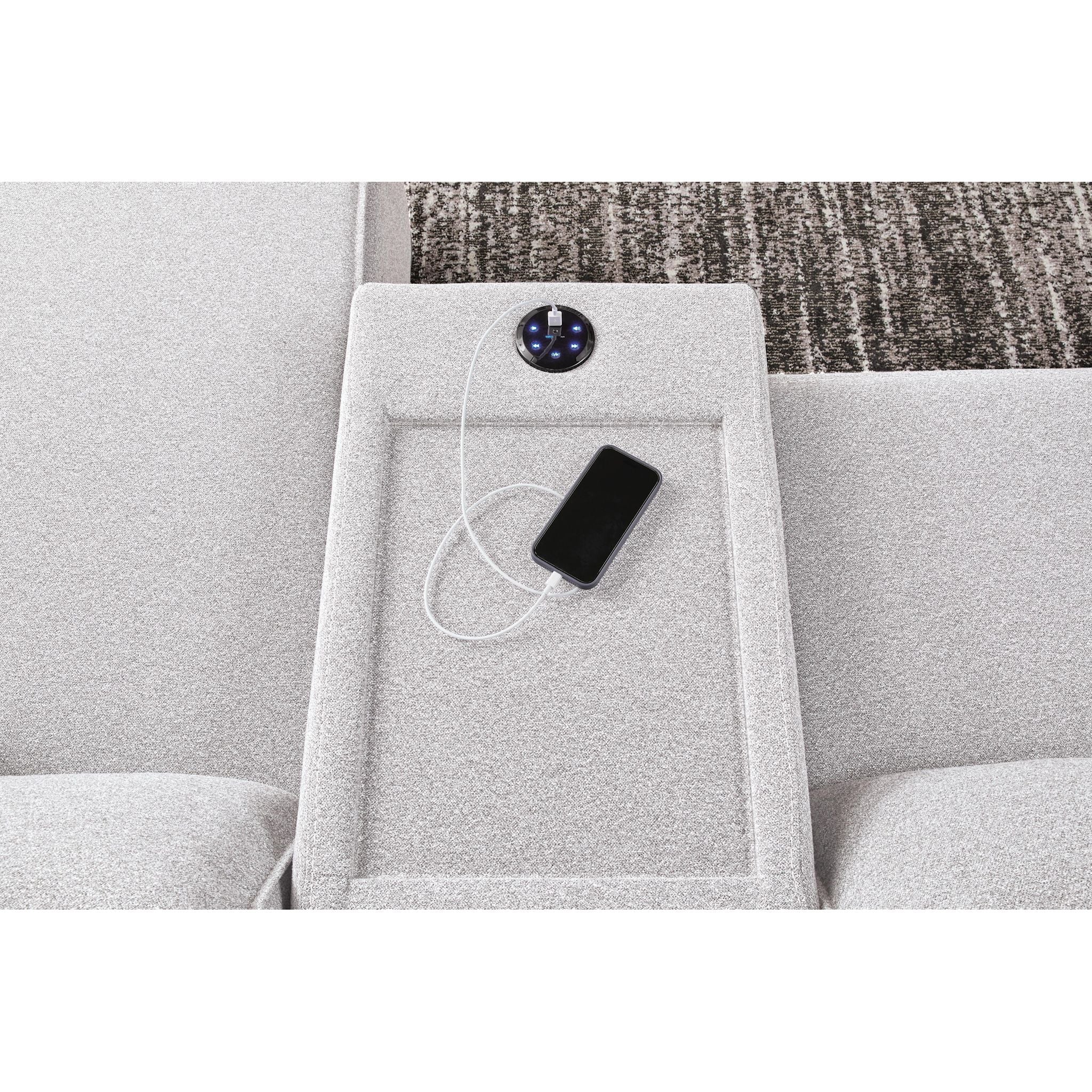 Modmax II 6 Piece Modular Reclining Sectional with Audio Console - Image 52