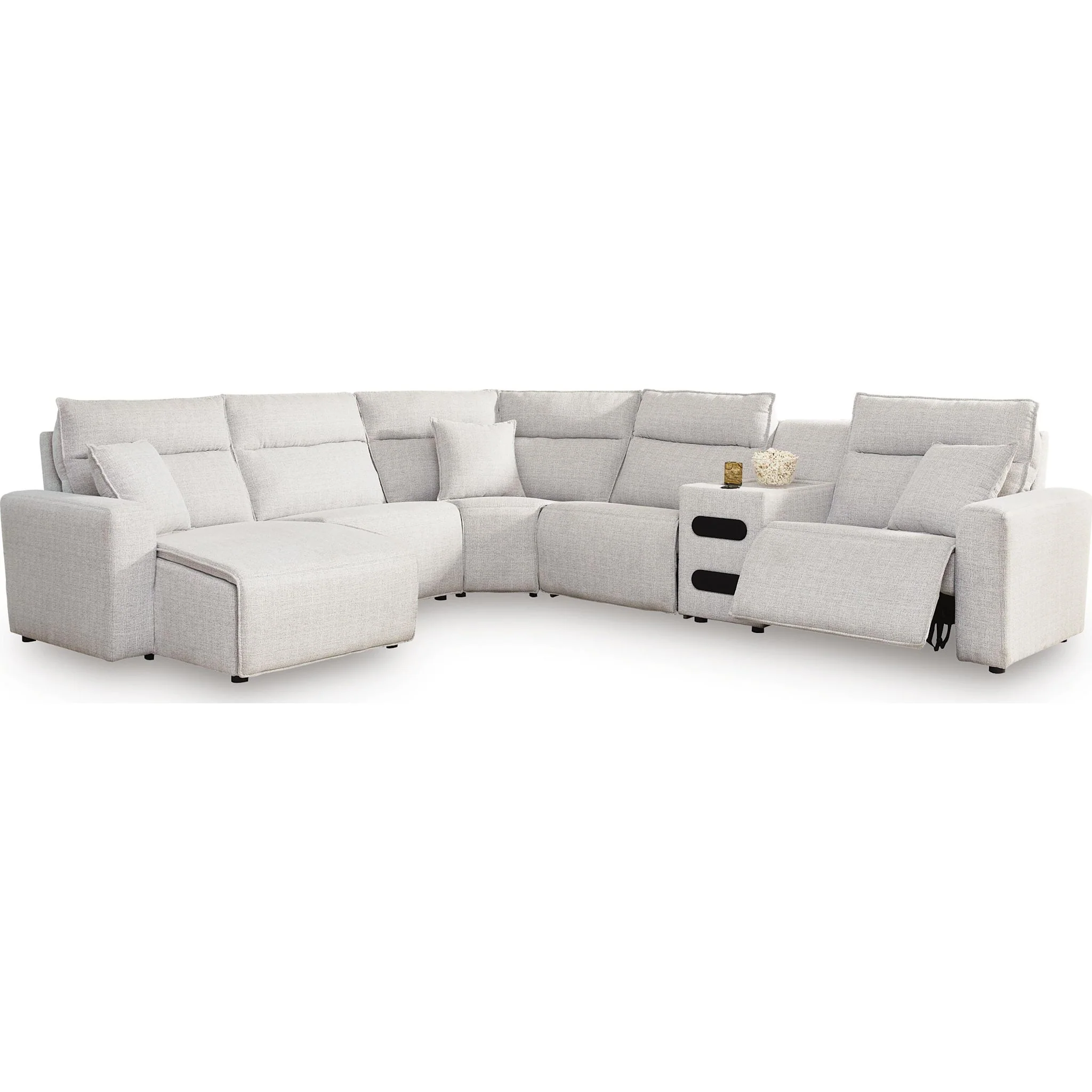 Modmax II 6 Piece Modular Reclining Sectional with Audio Console - Image 55