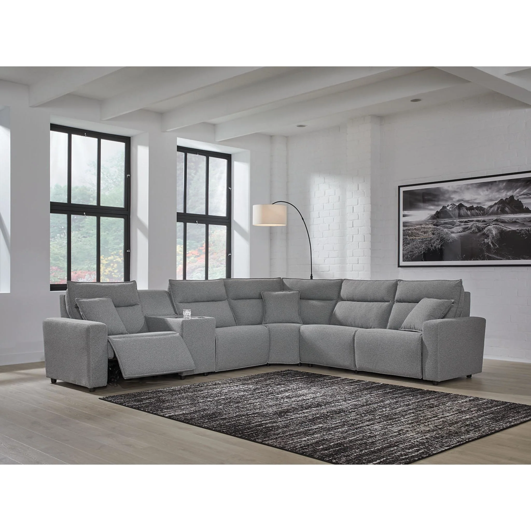 Modmax II 6 Piece Modular Reclining Sectional with Console - Image 29