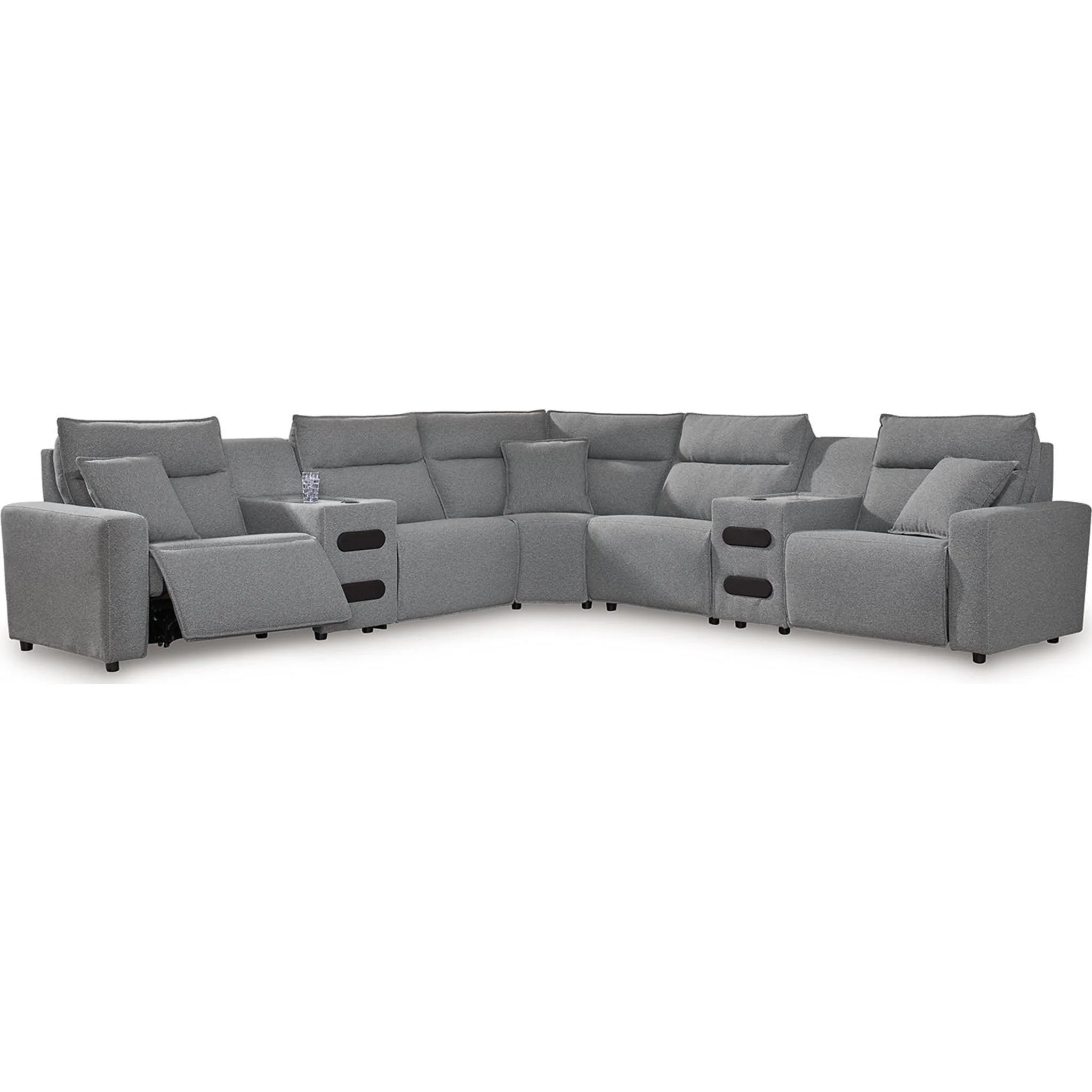Modmax II 7 Piece Modular Power Reclining Sectional with Audio Consoles - Image 32