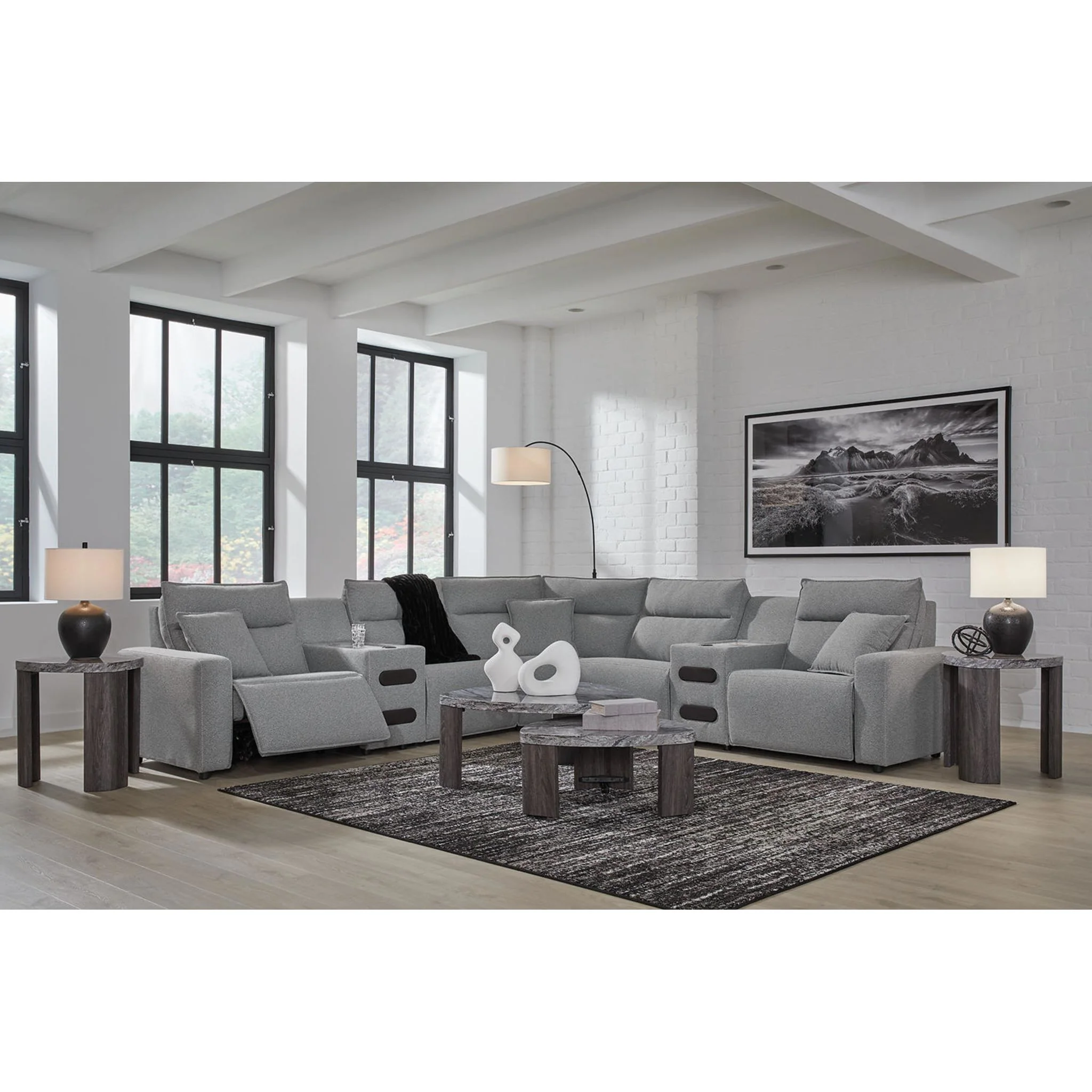 Modmax II 7 Piece Modular Power Reclining Sectional with Audio Consoles - Image 34