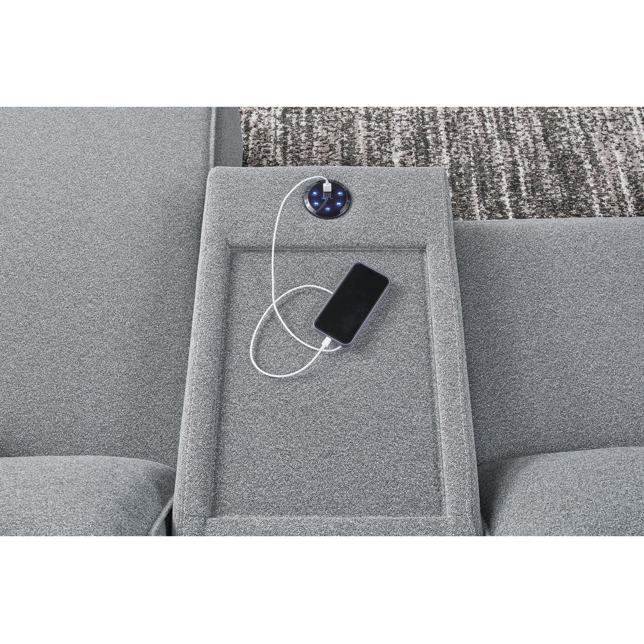 Modmax II 7 Piece Modular Power Reclining Sectional with Audio Consoles - Image 37