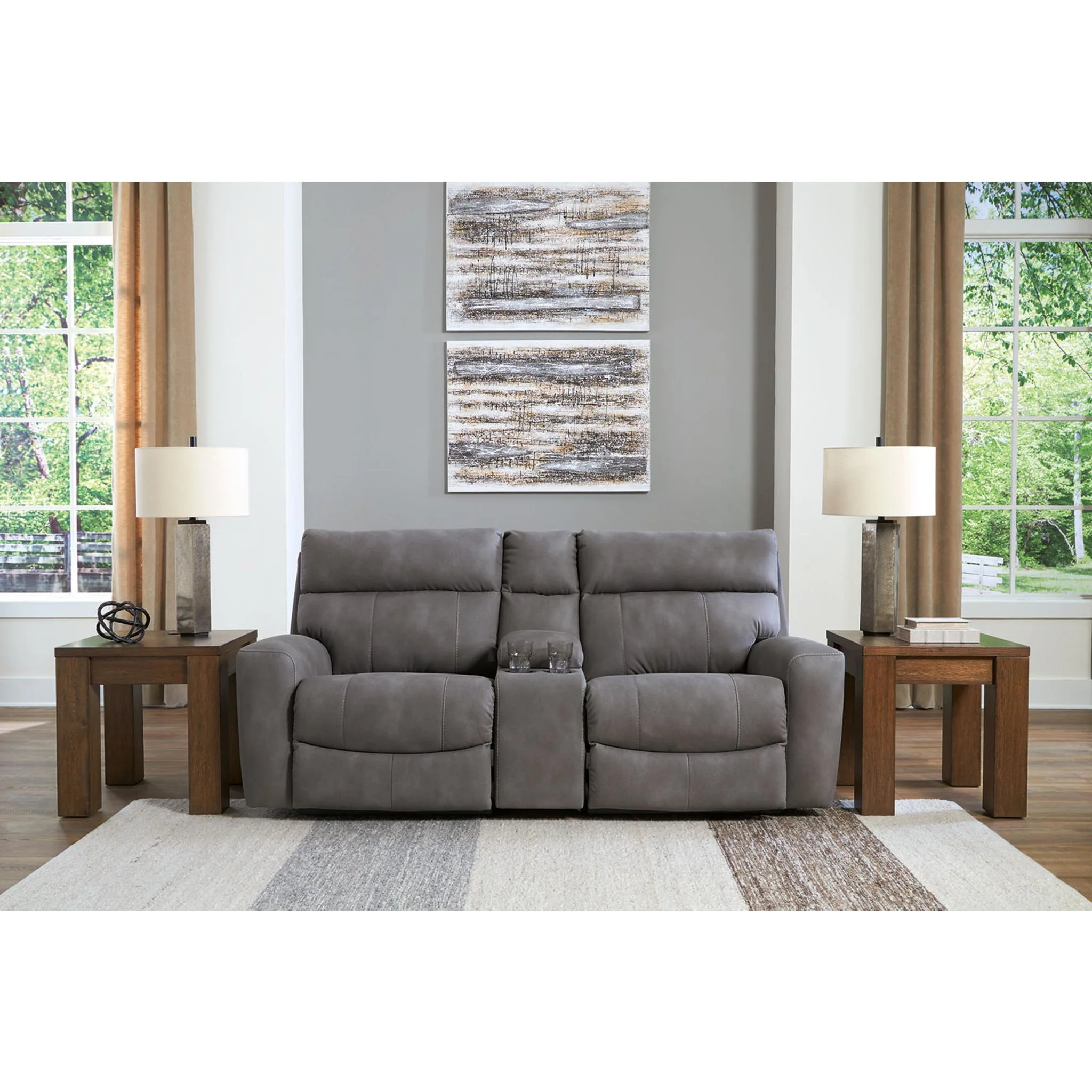 Next-Gen Durapella 3 Piece Modular Power Reclining Sectional with Console - Image 2