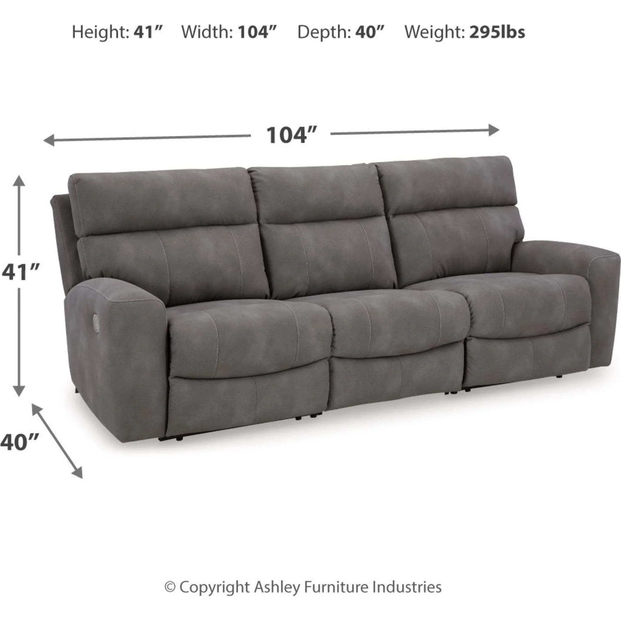 Next-Gen Durapella 3 Piece Modular Power Reclining Sectional - Image 3