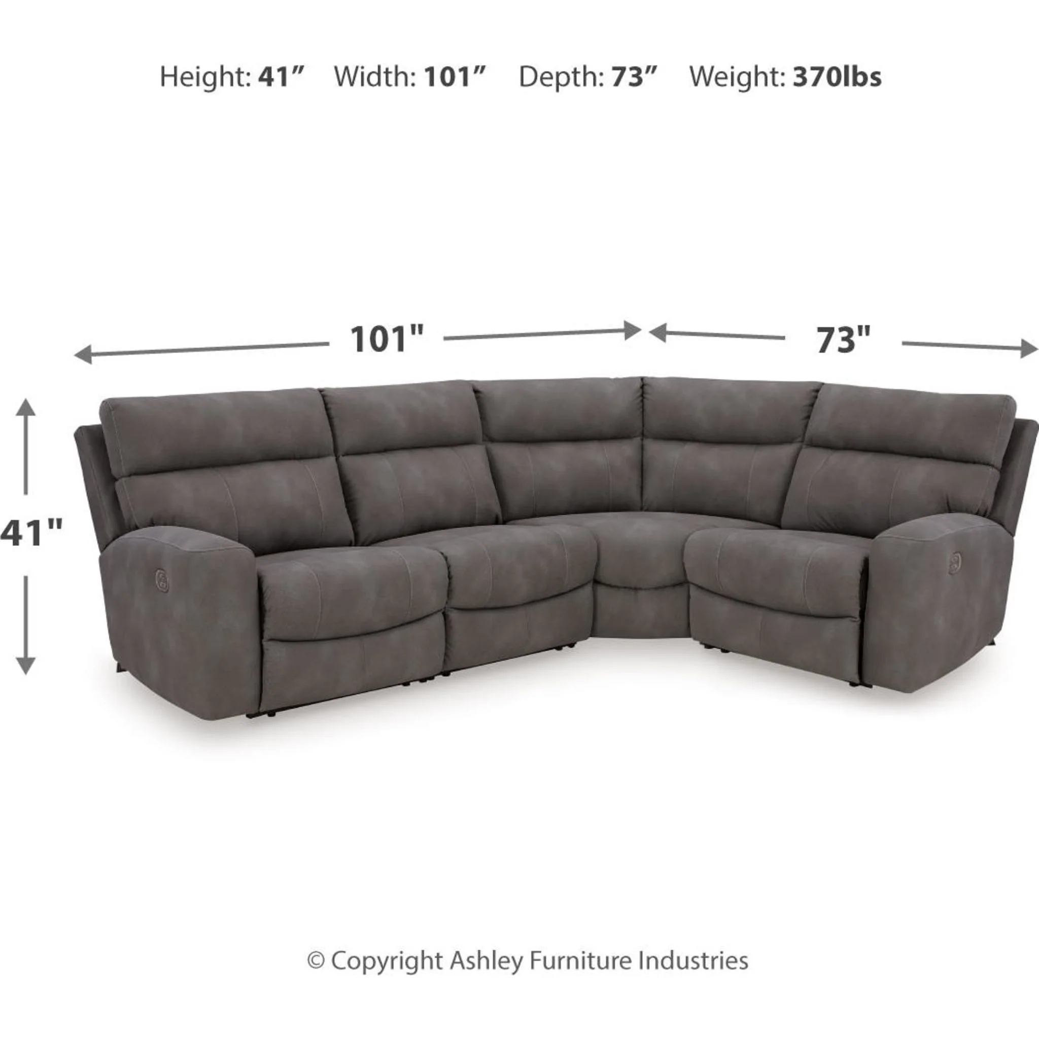 Next-Gen Durapella 4 Piece Modular Power Reclining Sectional - Image 16