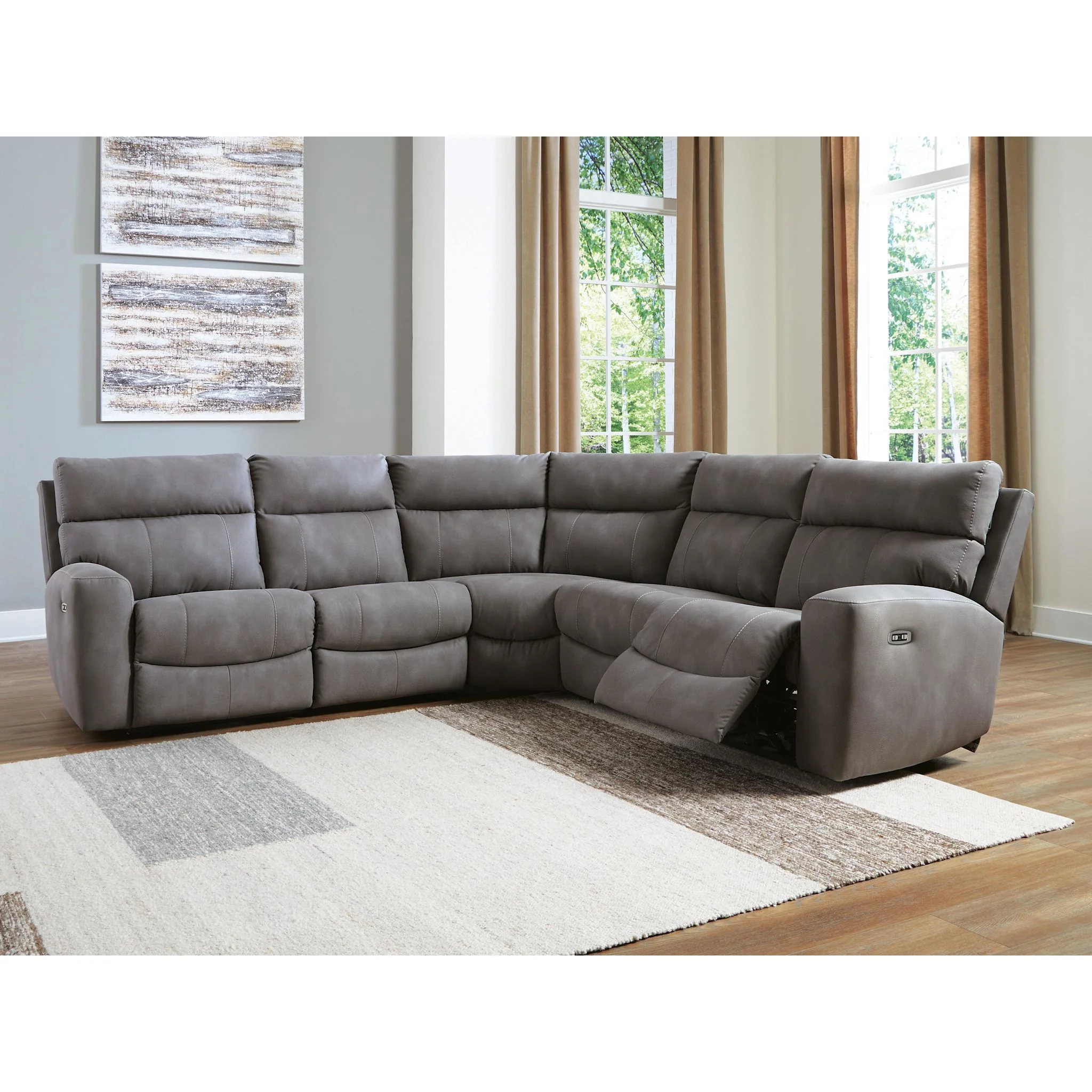 Next-Gen Durapella 5 Piece Modular Power Reclining Sectional - Image 33