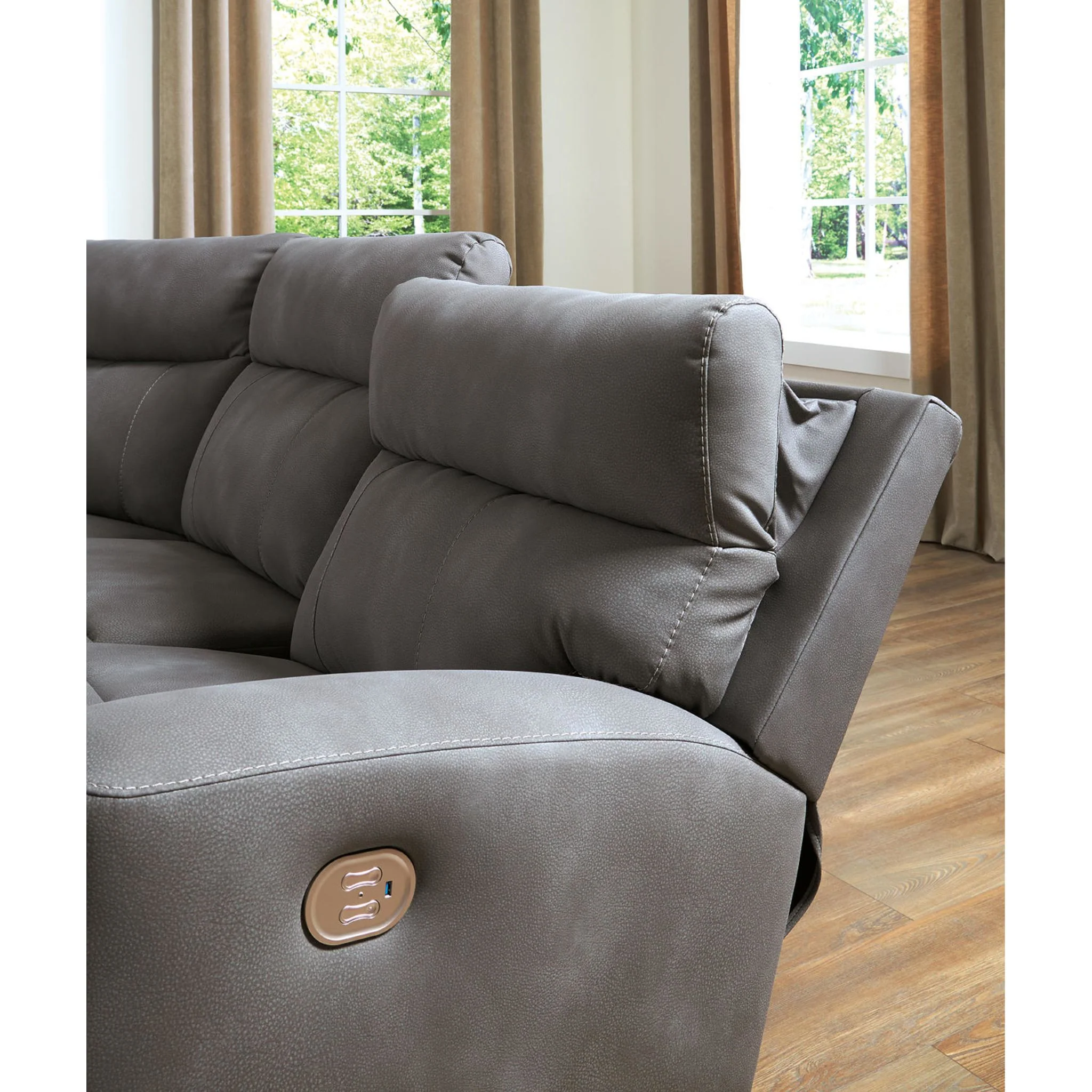 Next-Gen Durapella 5 Piece Modular Power Reclining Sectional - Image 39