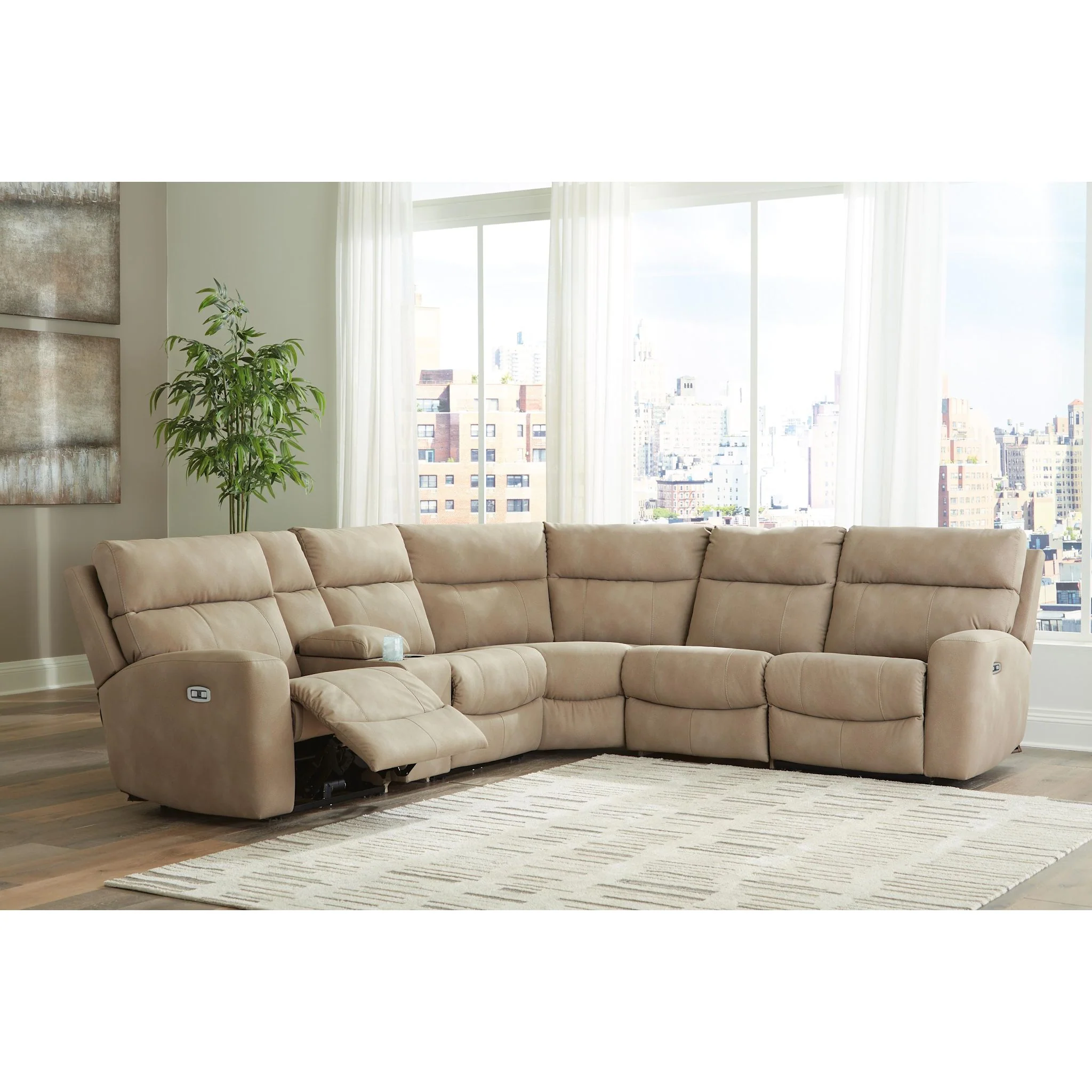 Next-Gen Durapella 6 Piece Modular Power Reclining Sectional with Console - Image 43