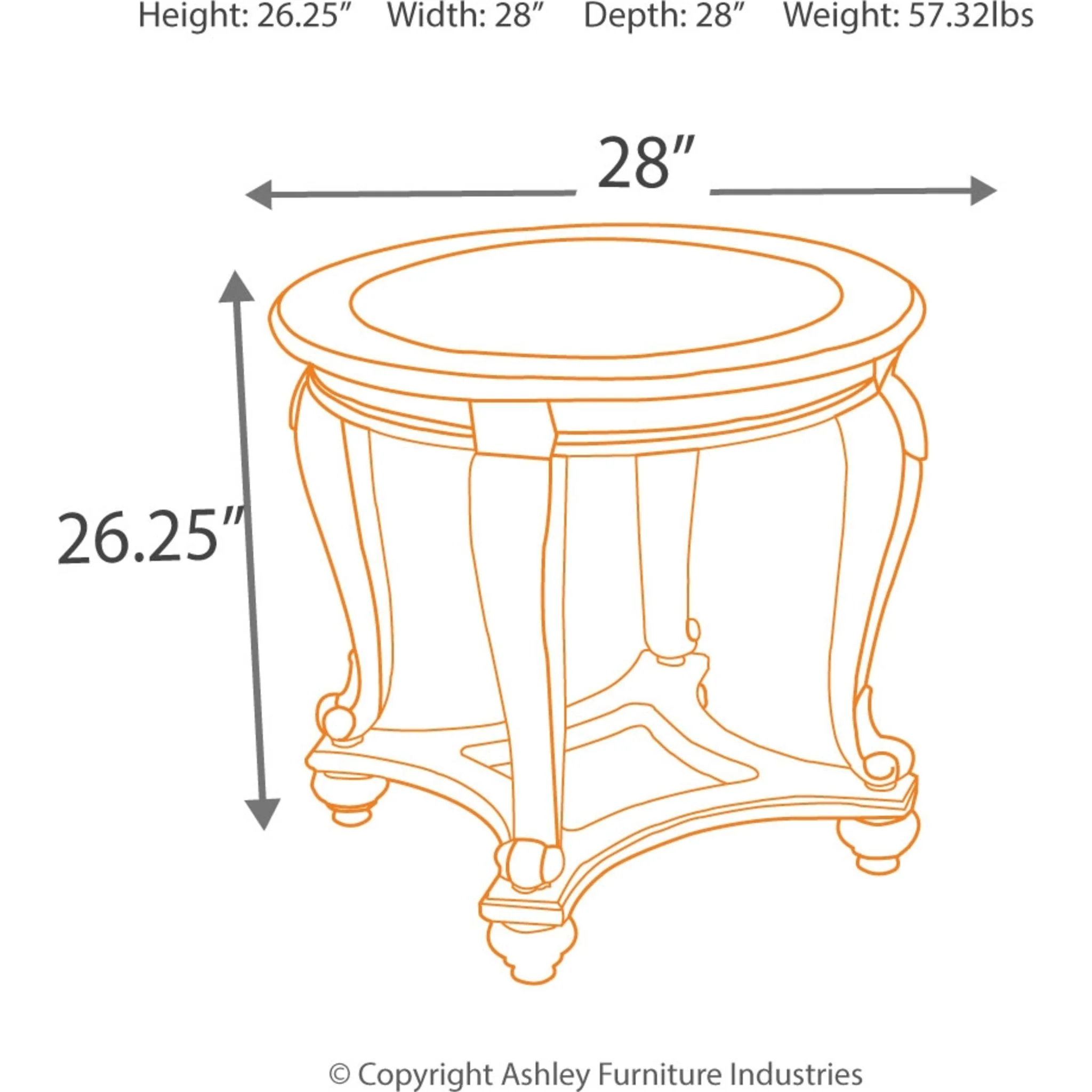 Norcastle Round End Table - Image 8