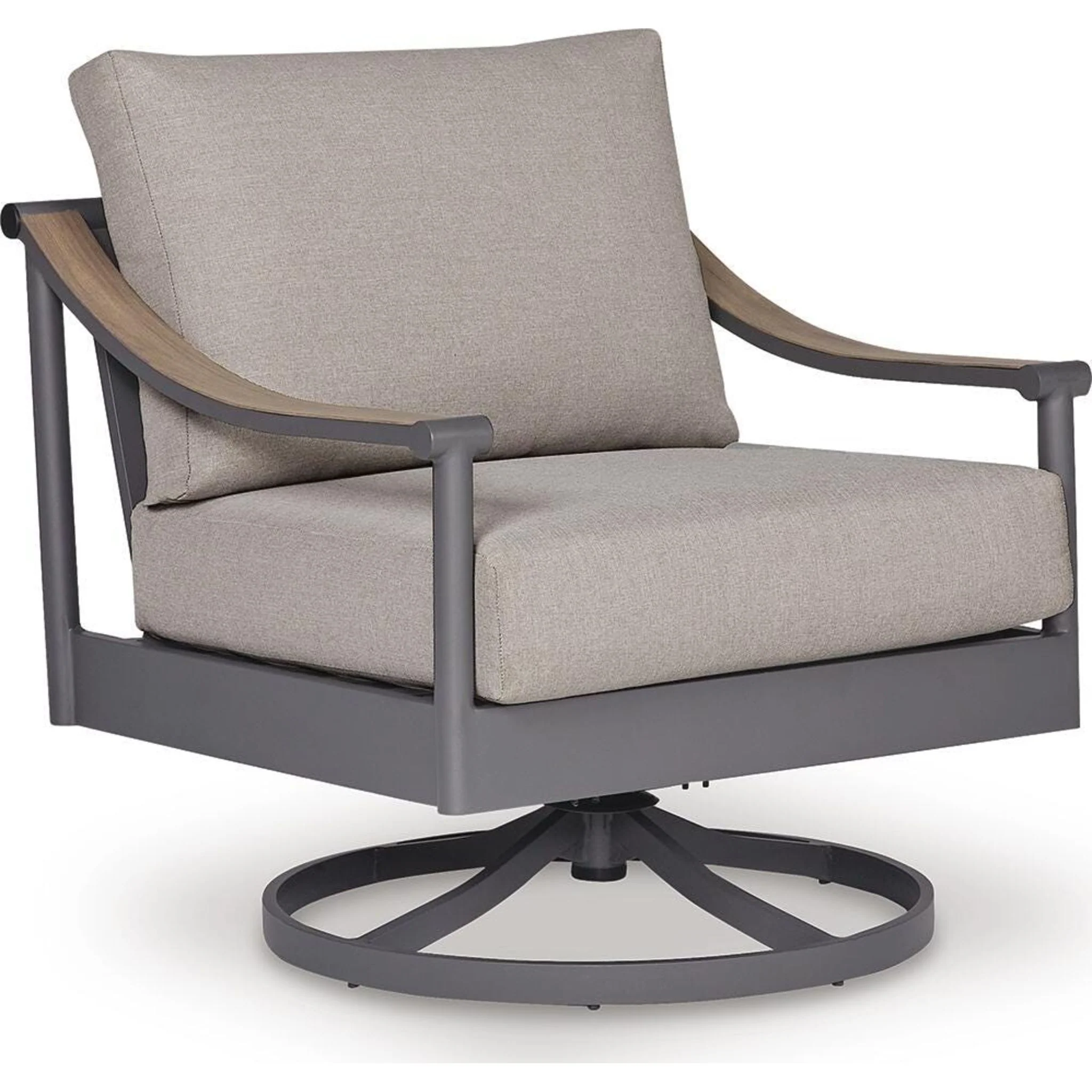 North Island Outdoor Swivel Lounge Chair with Cushion - Image 15