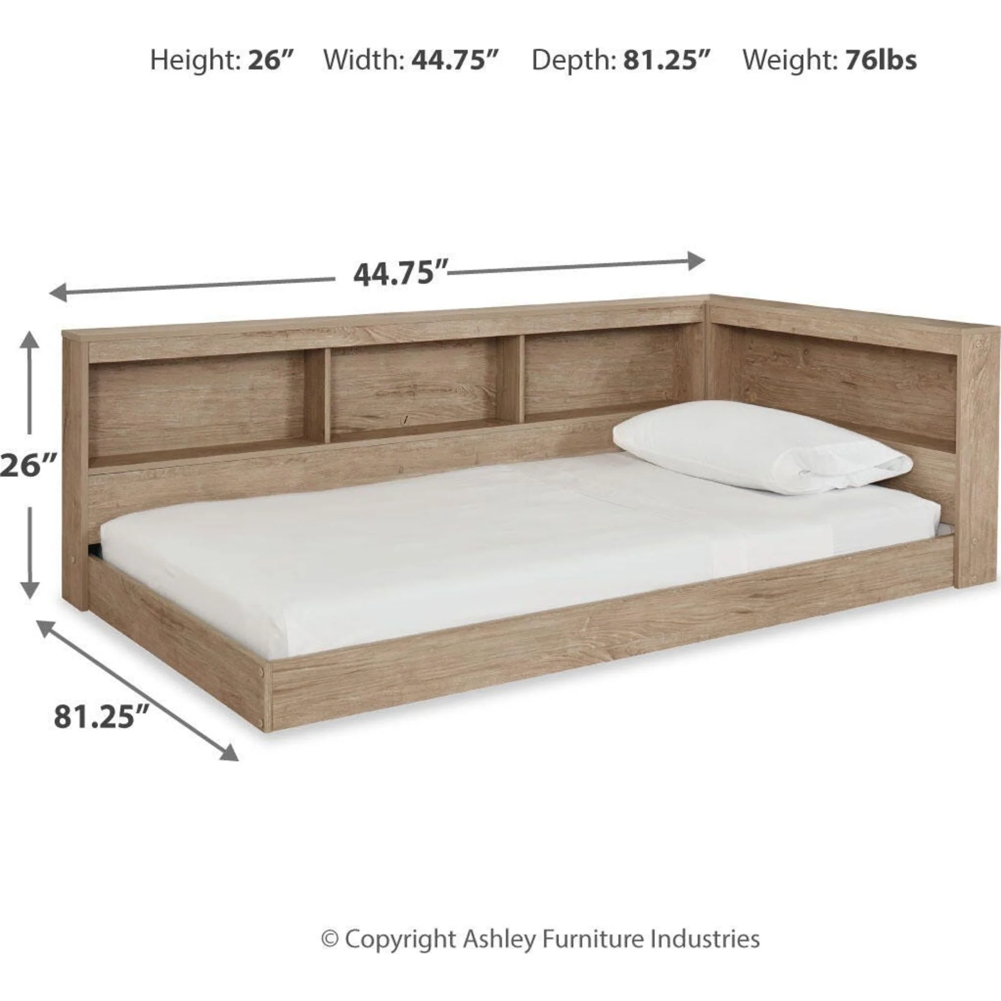 Oliah Bookcase Storage Bed - Image 12