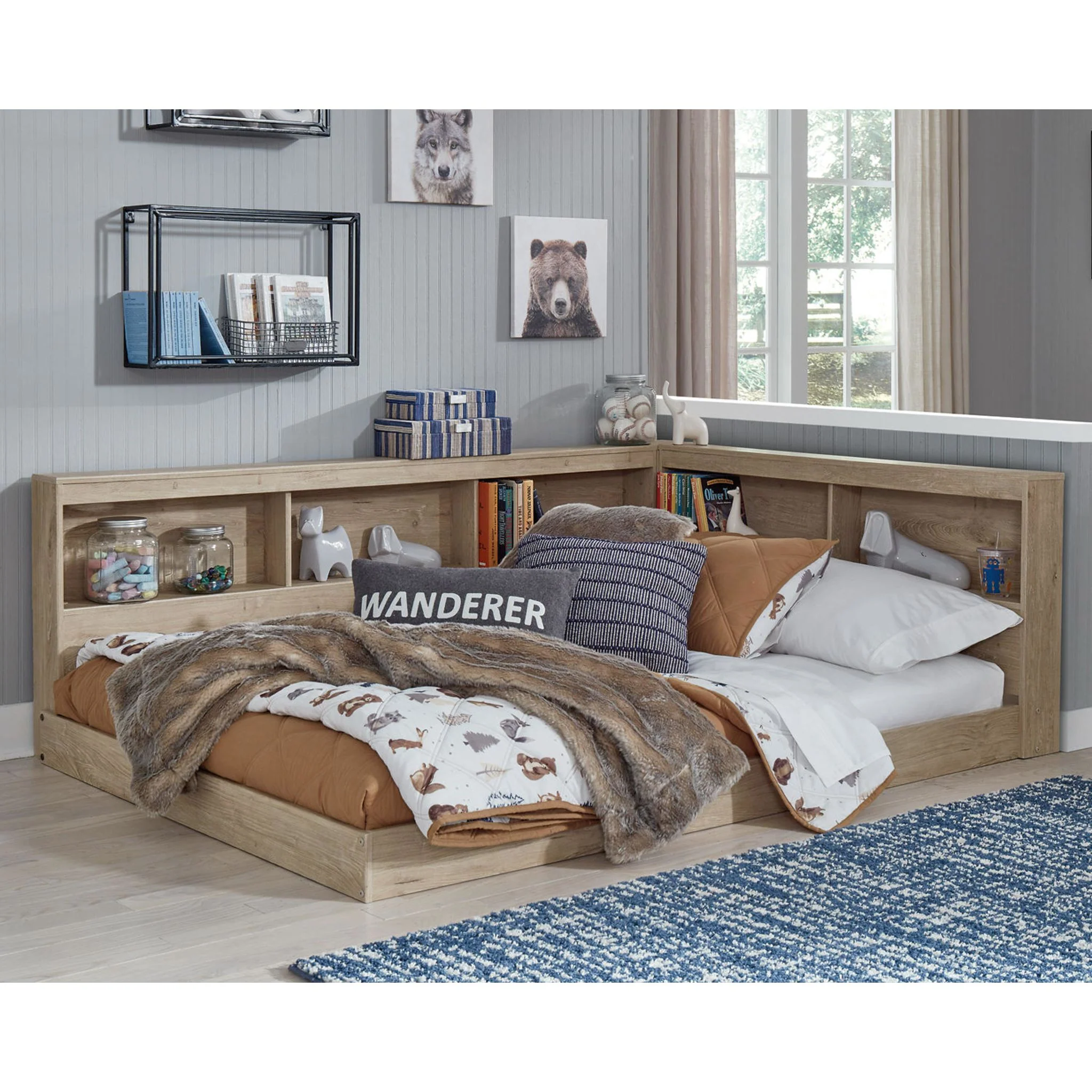Oliah Bookcase Storage Bed - Image 26