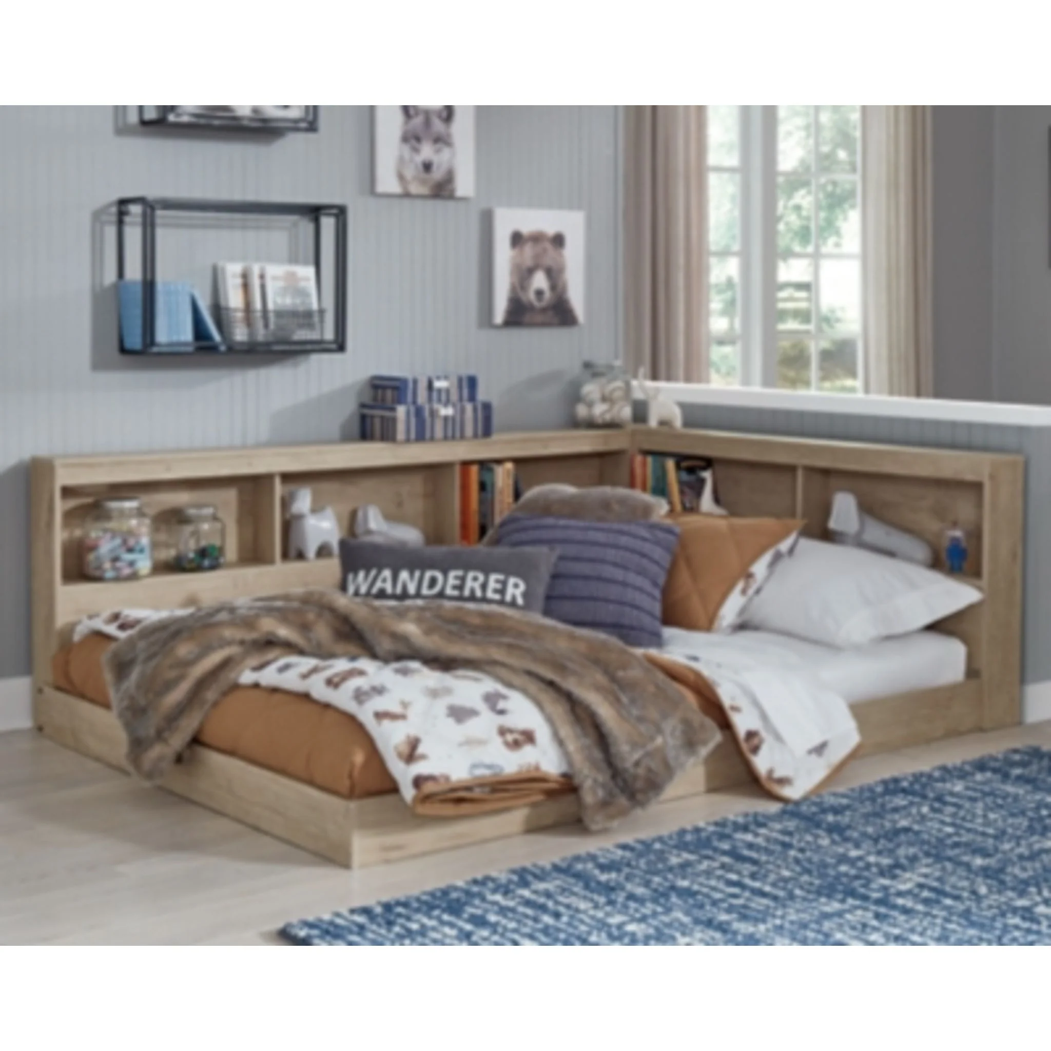 Oliah Bookcase Storage Bed - Image 27