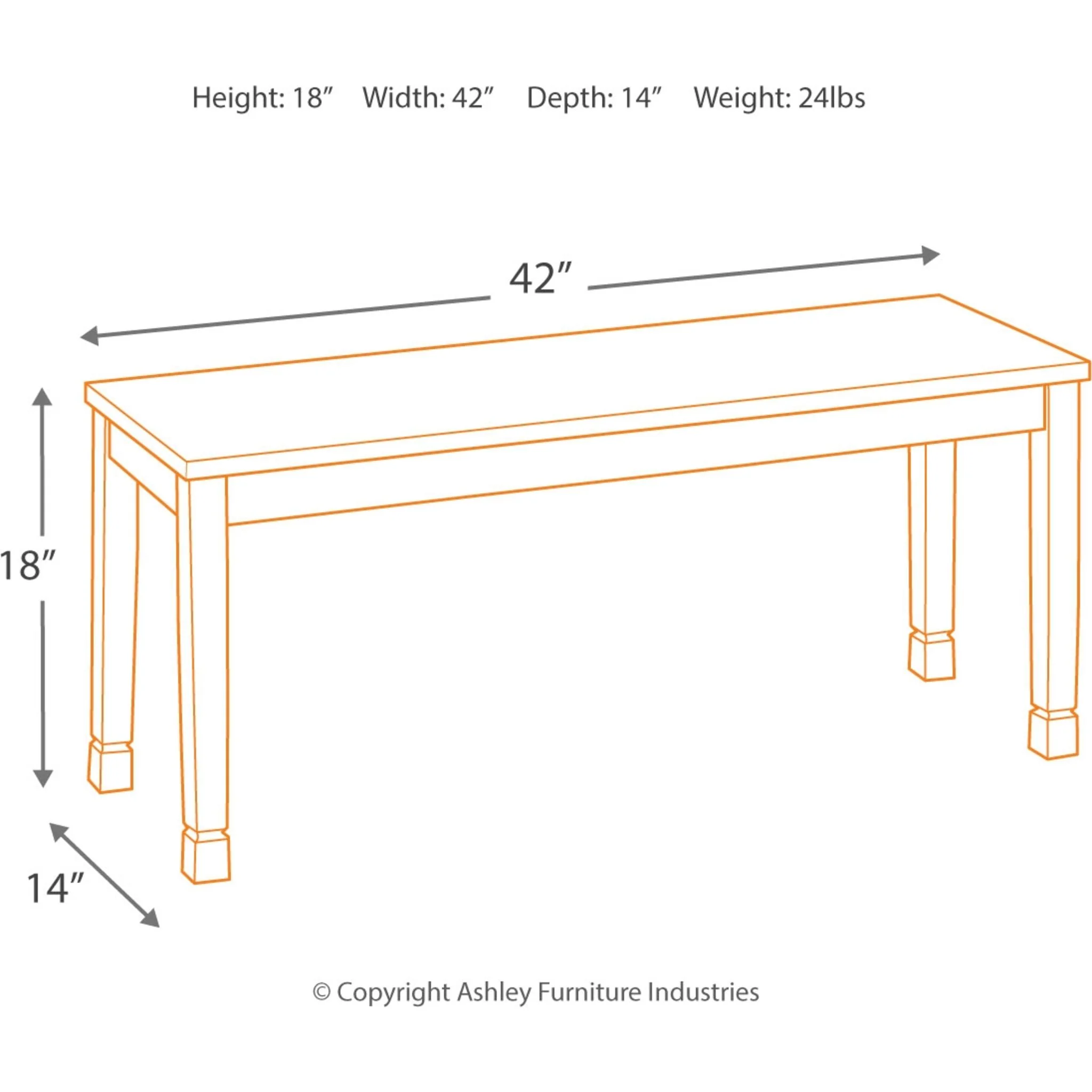 Owingsville Dining Bench - Image 4